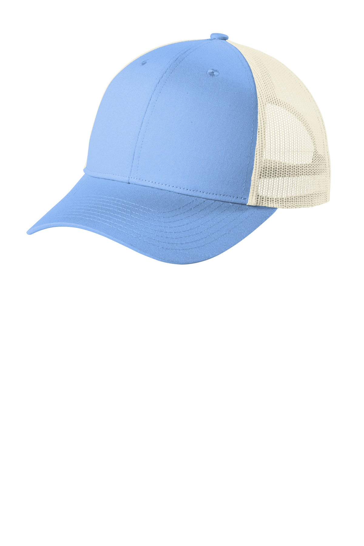 Port Authority  Low-Profile Snapback Trucker Cap C402LP in Carolina Blue/ Ecru