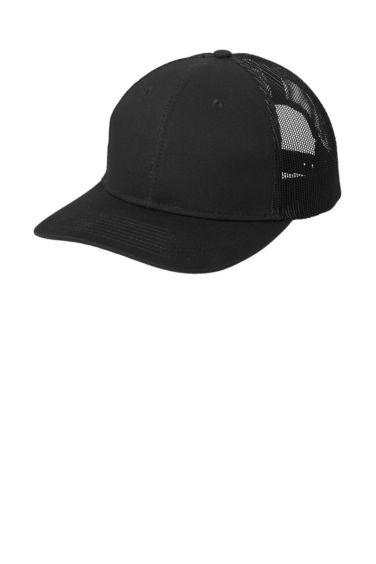 Port Authority Snapback Trucker Cap. C402 in Black