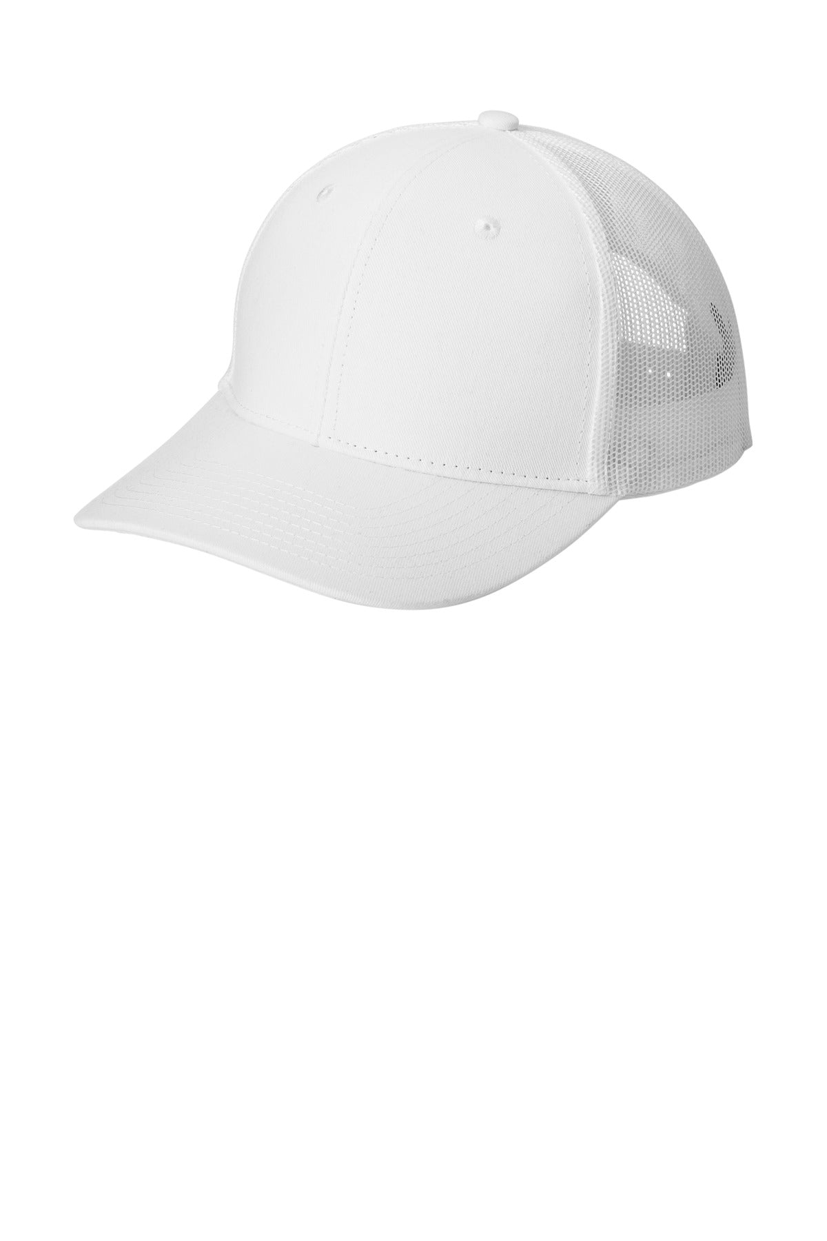Port Authority Snapback Trucker Cap. C402 in White