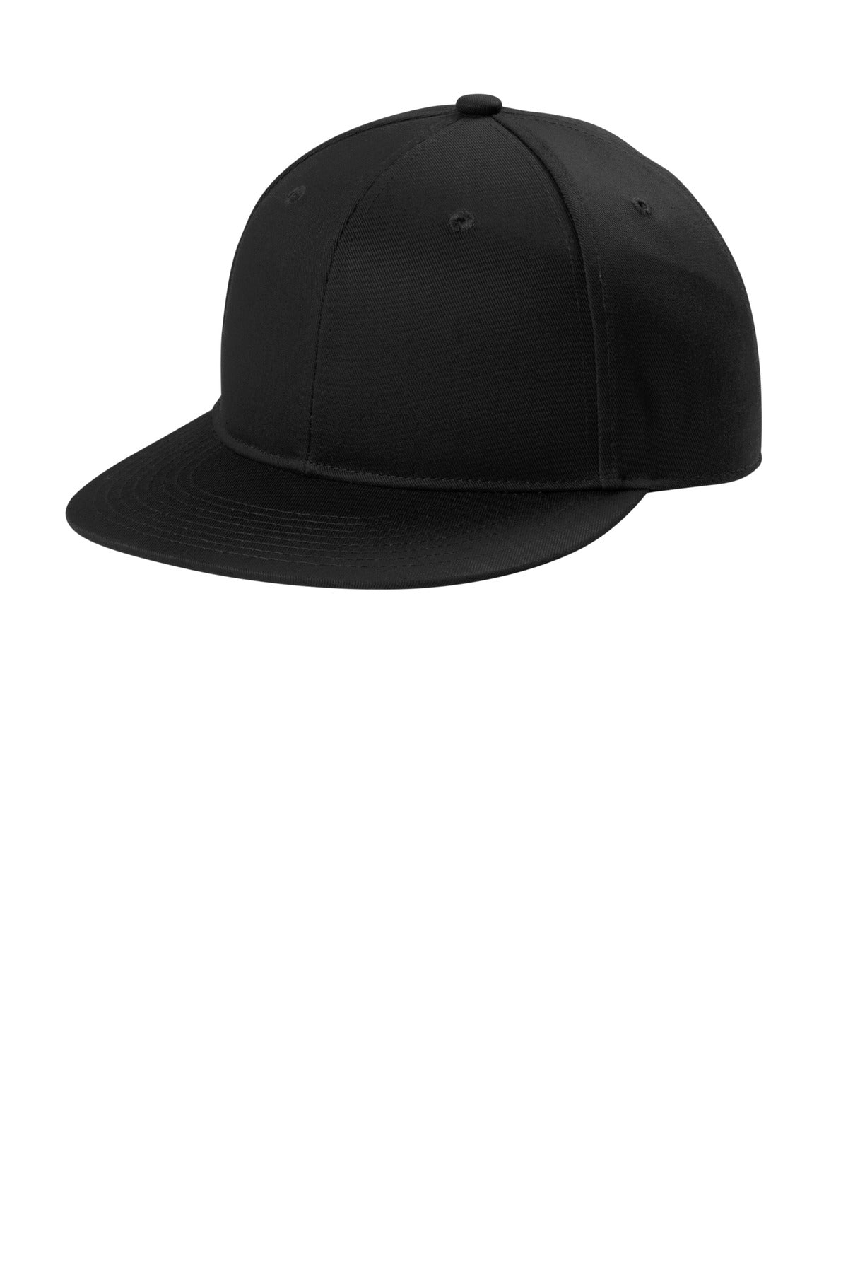Port Authority Snapback Flat Bill Cap C406 in Black