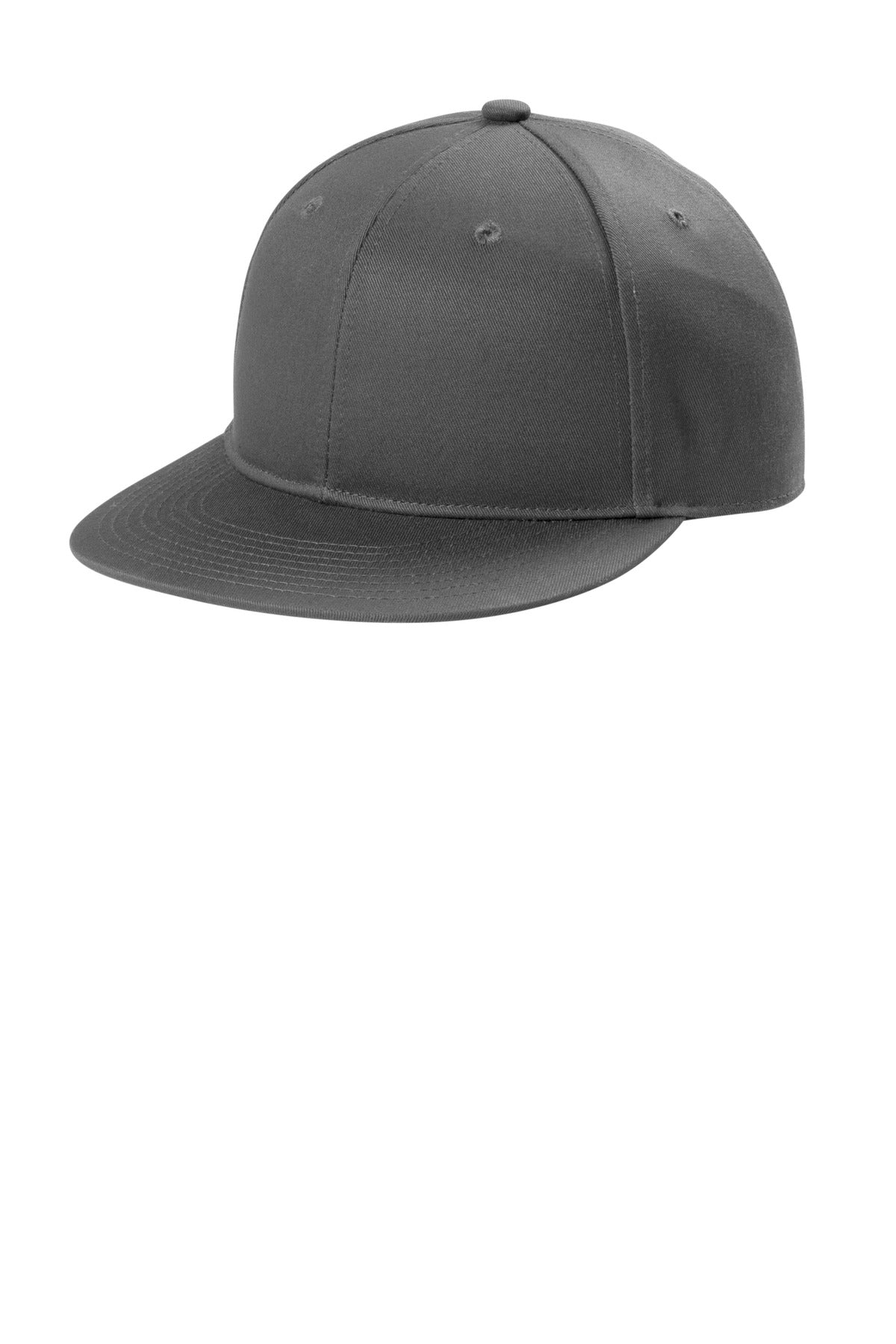Port Authority Snapback Flat Bill Cap C406 in Grey Steel