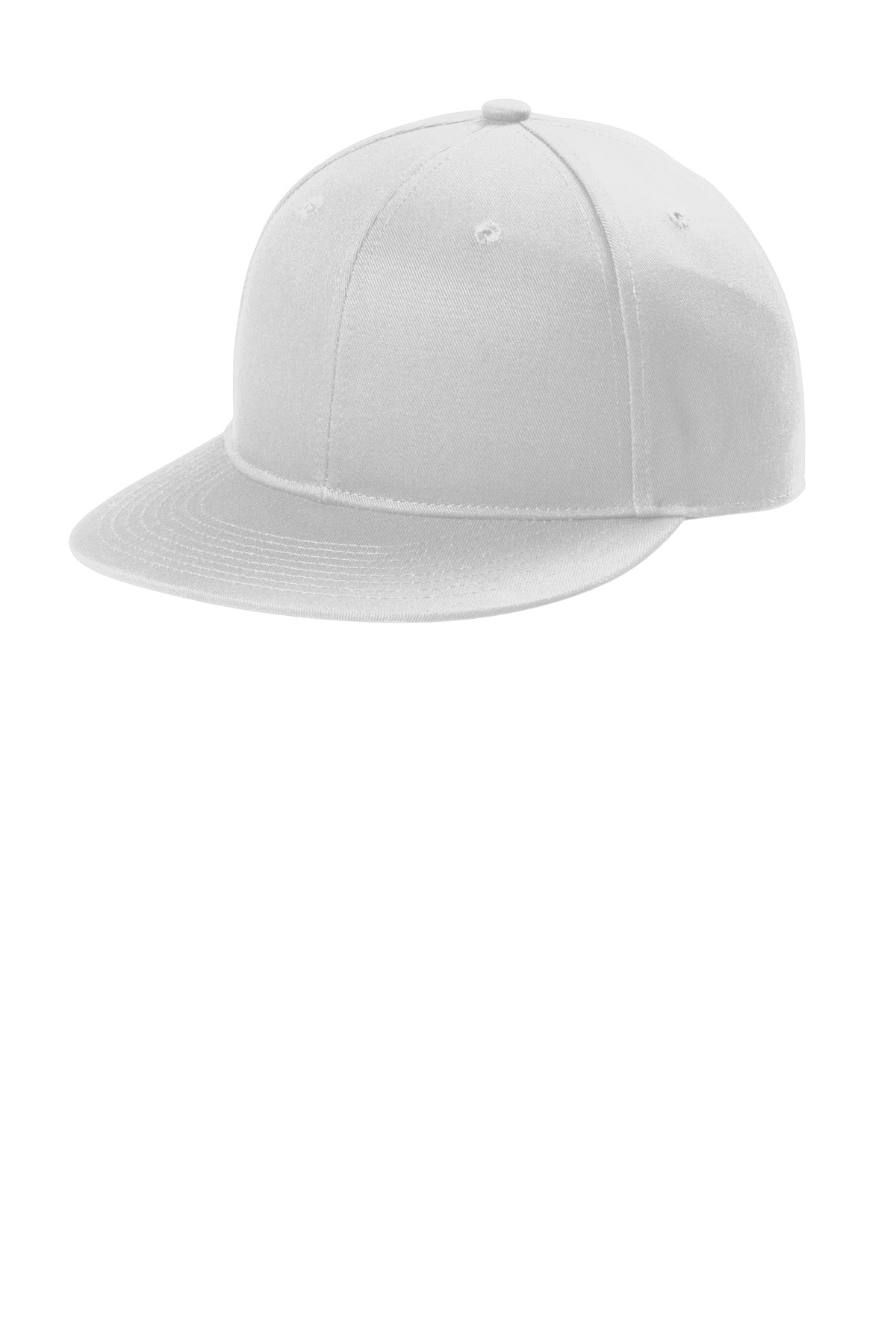 Port Authority Snapback Flat Bill Cap C406 in White