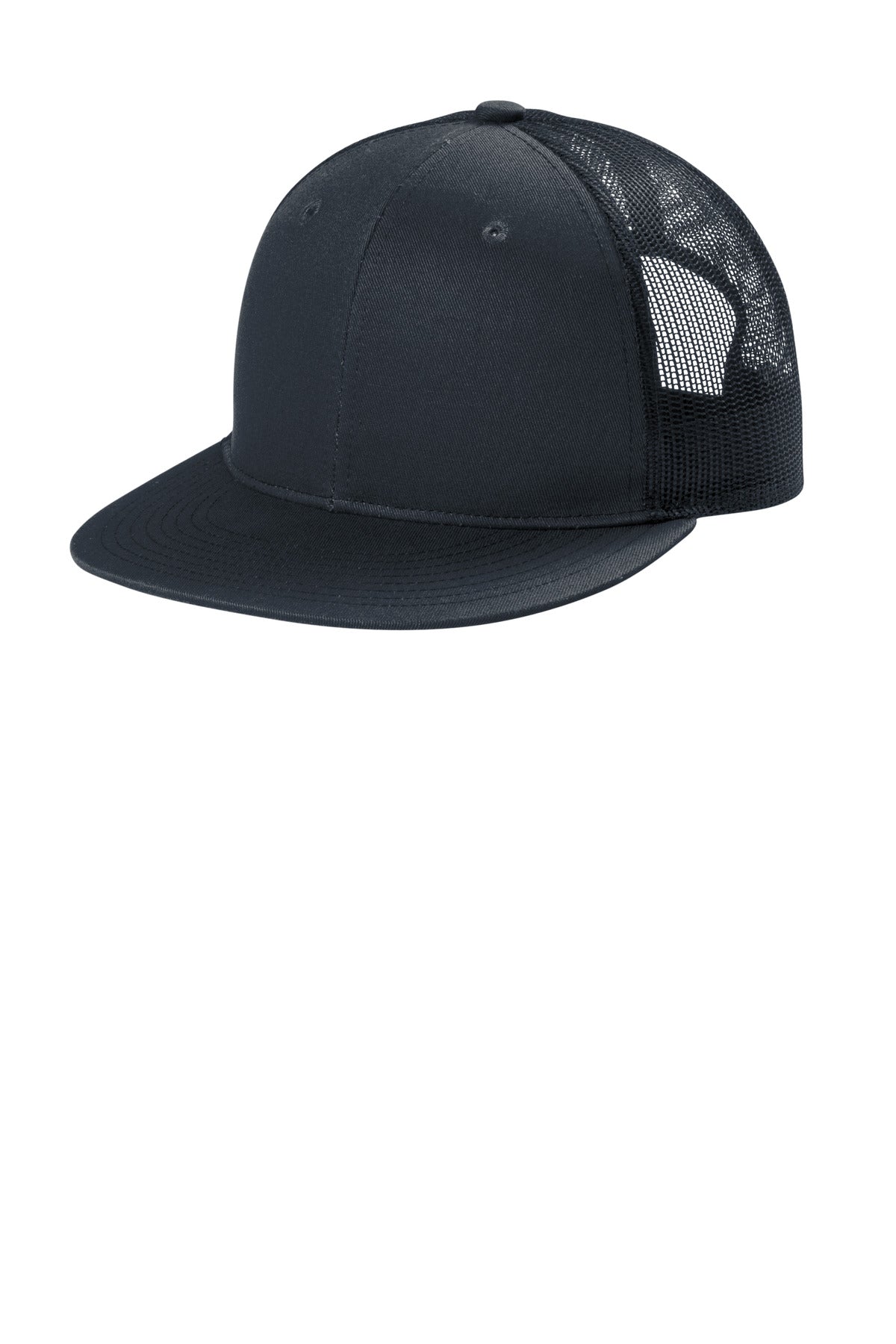 Port Authority Snapback Flat Bill Trucker Cap C407 in Rich Navy