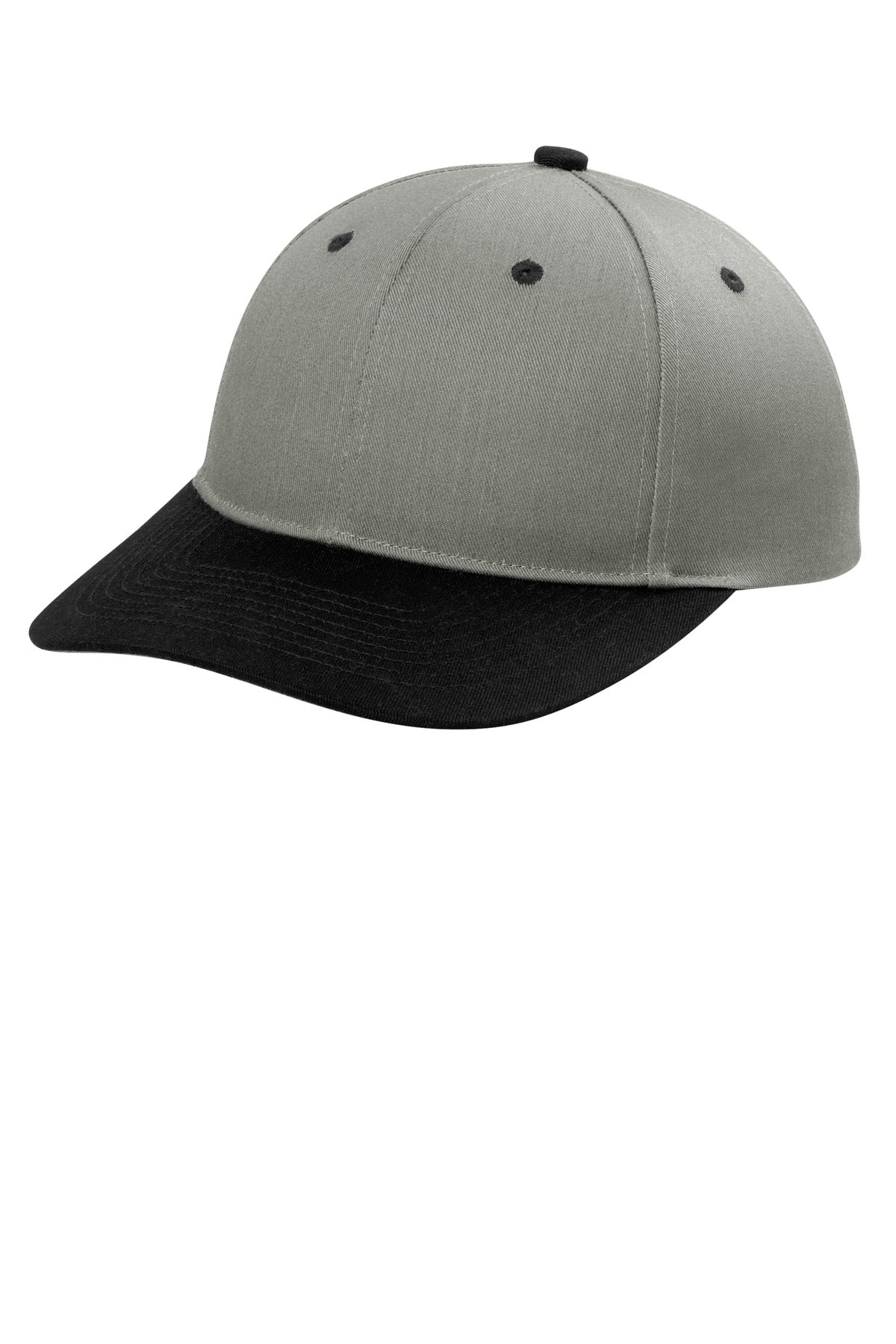 Port Authority Snapback Cap C408 in Heather Grey/ Black