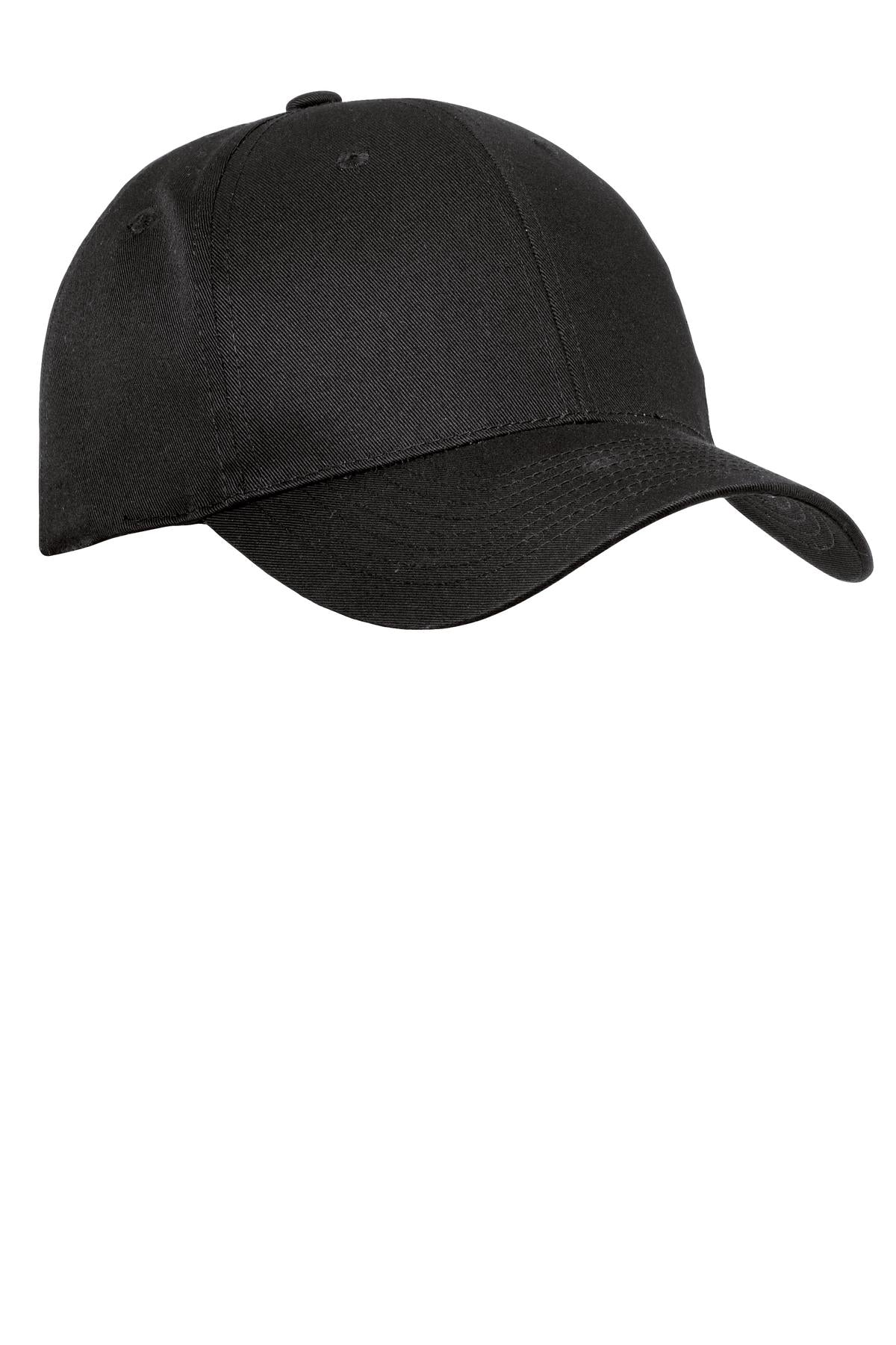 Port Authority Fine Twill Cap.  C800 in Black