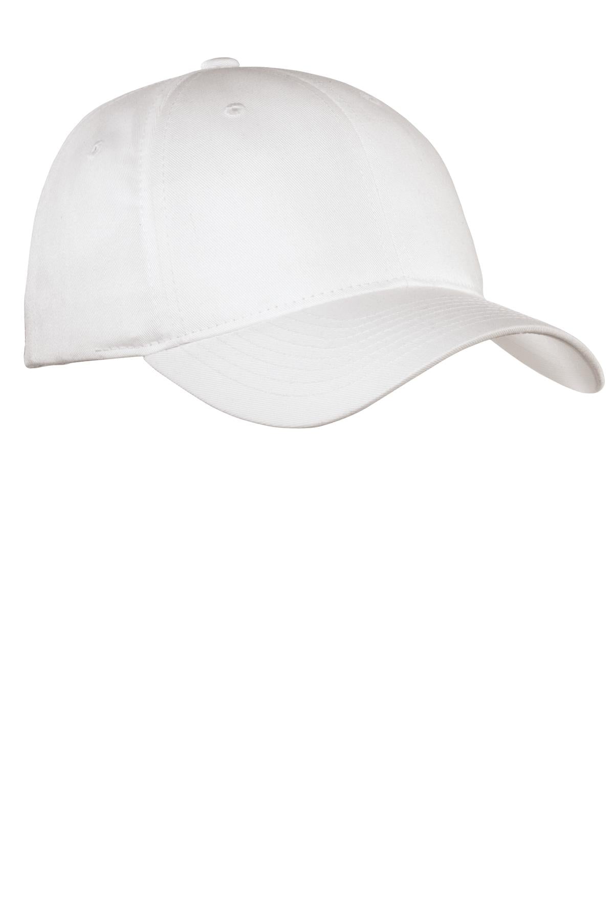 Port Authority Fine Twill Cap.  C800 in White
