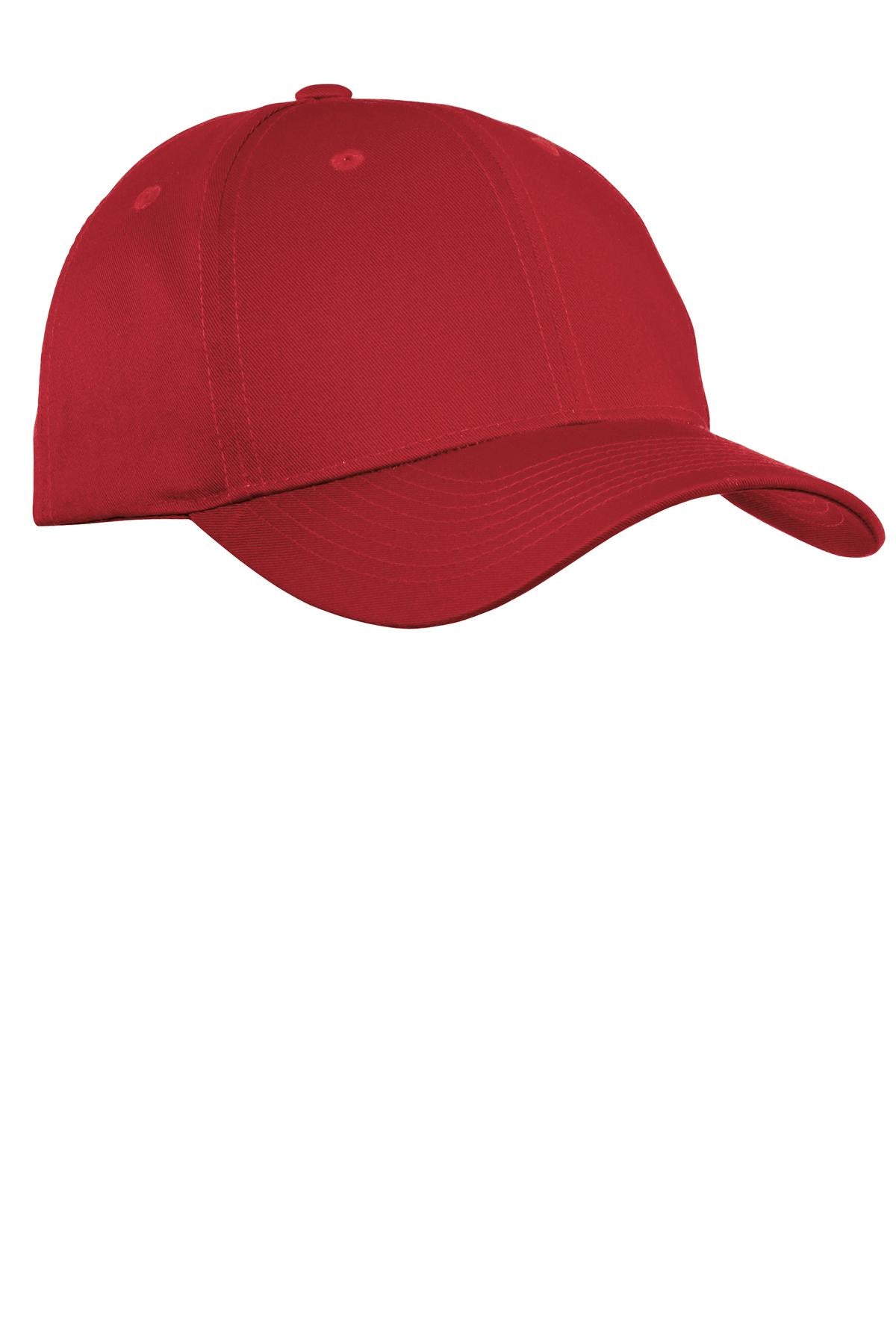 Port Authority Fine Twill Cap.  C800 in Red