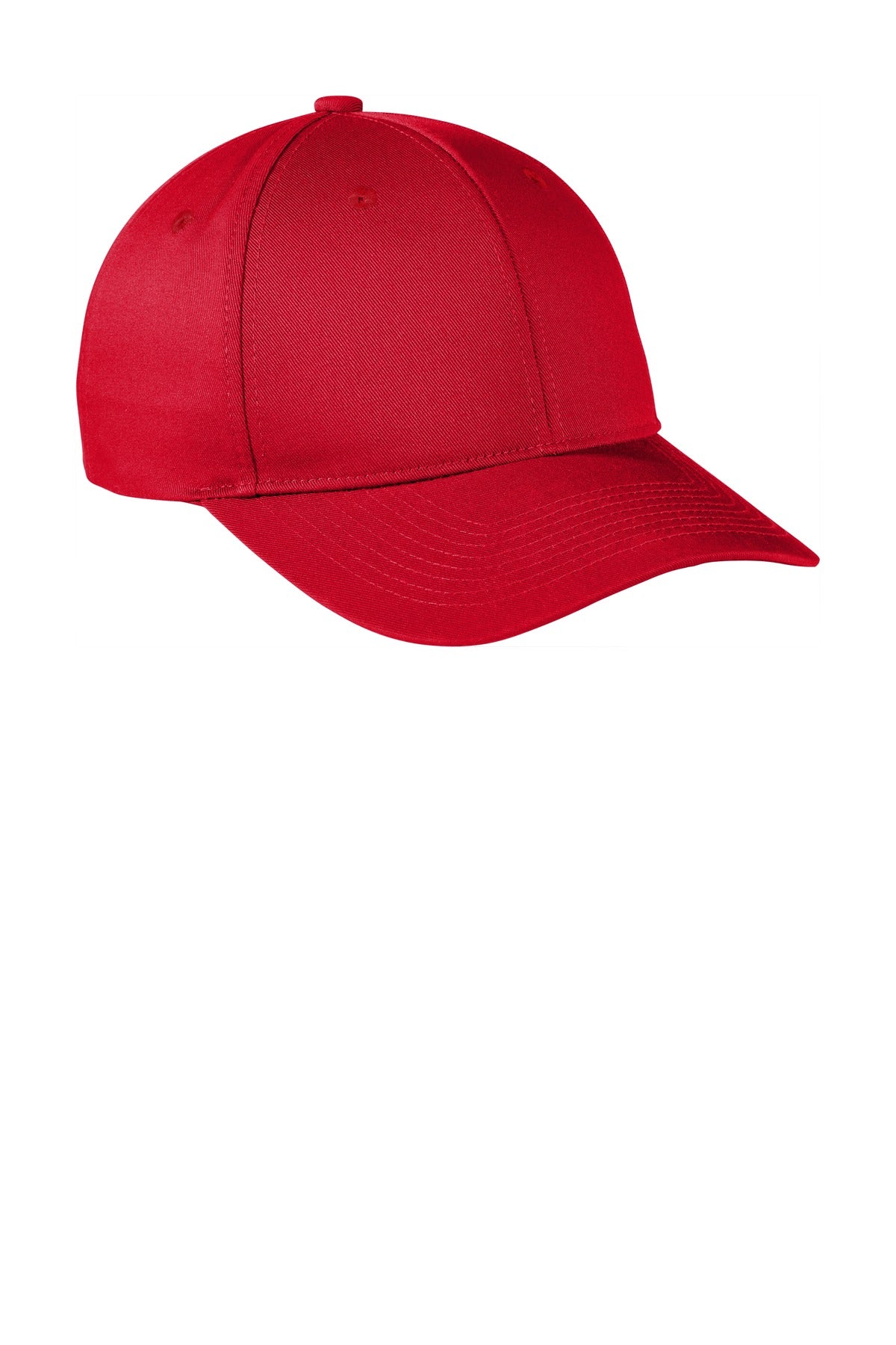 Port Authority  Snapback Fine Twill Cap  C801 in Red