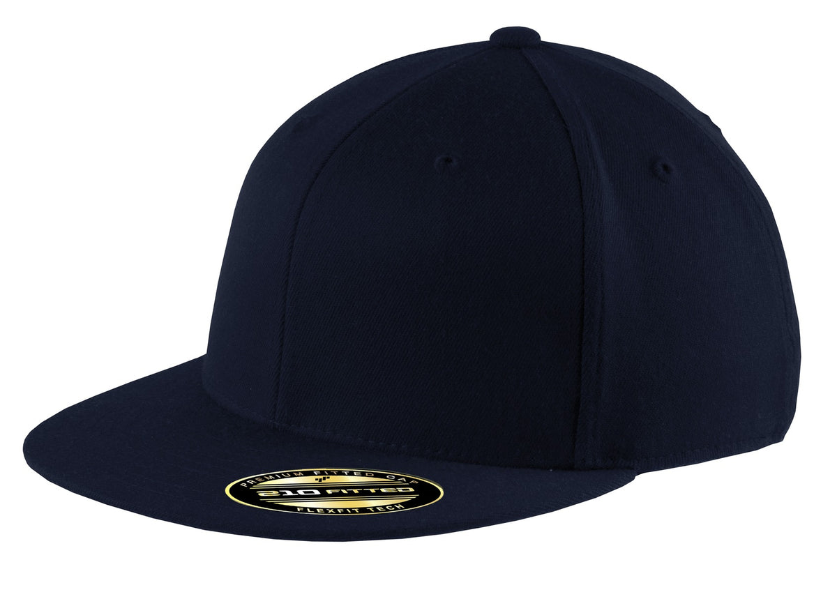 Port Authority Flexfit 210 Flat Bill Cap. C808 in Navy