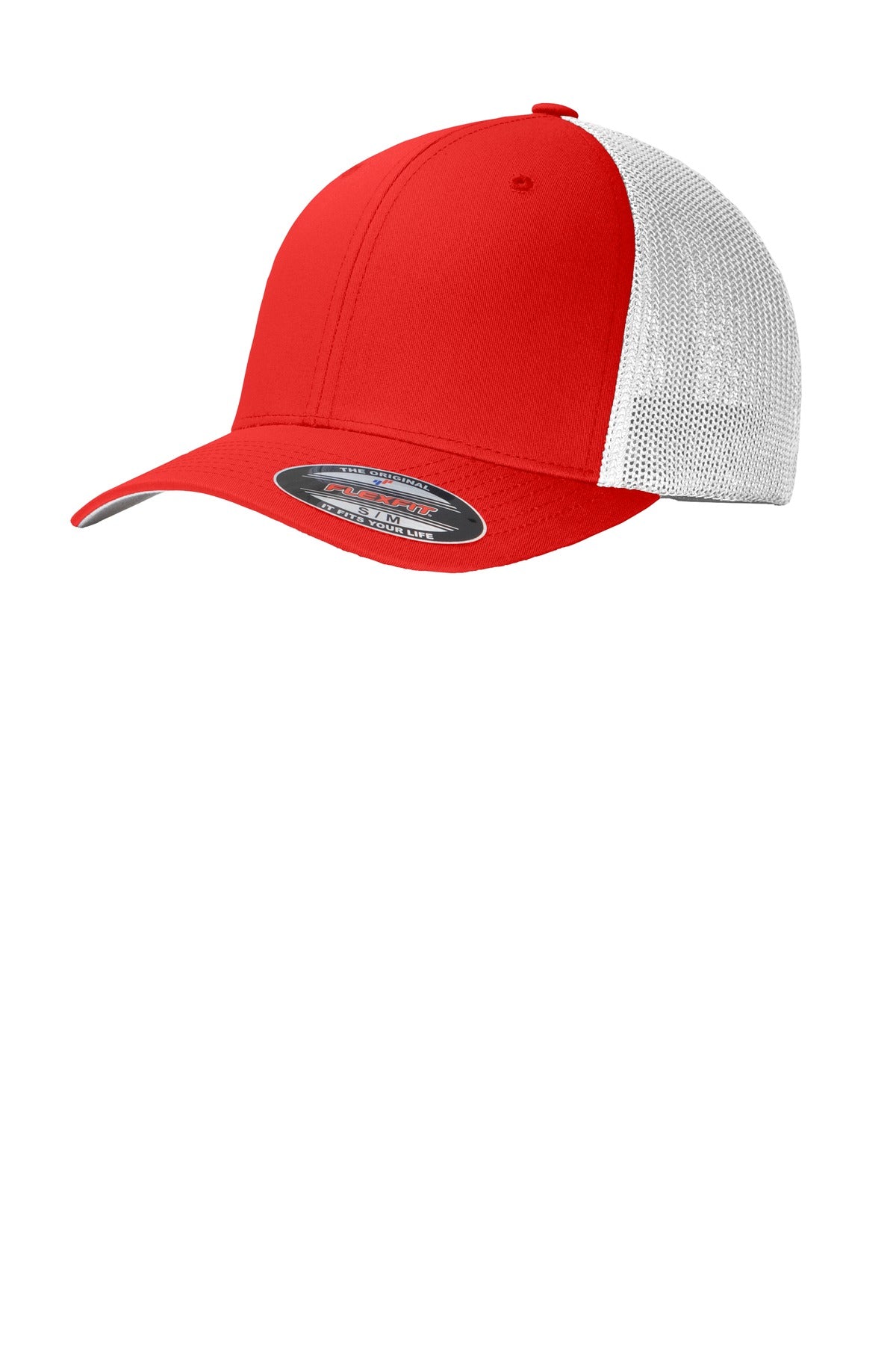 Port Authority Flexfit Mesh Back Cap. C812 in True Red/ White