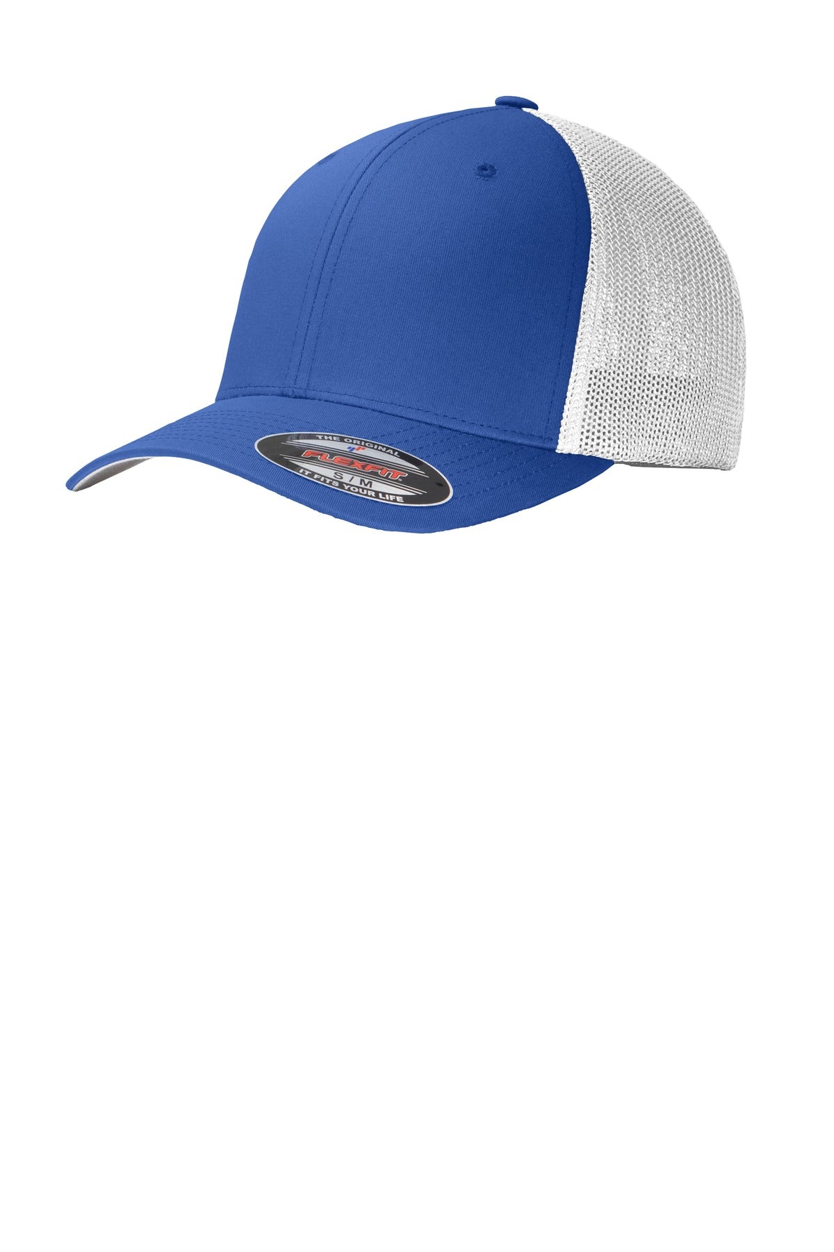 Port Authority Flexfit Mesh Back Cap. C812 in True Royal/ White