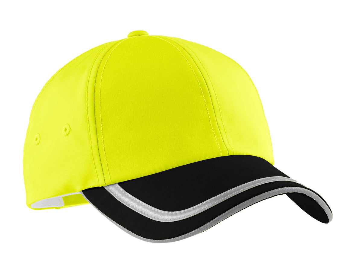 Port Authority Enhanced Visibility Cap.  C836 in Safety Yellow/ Black