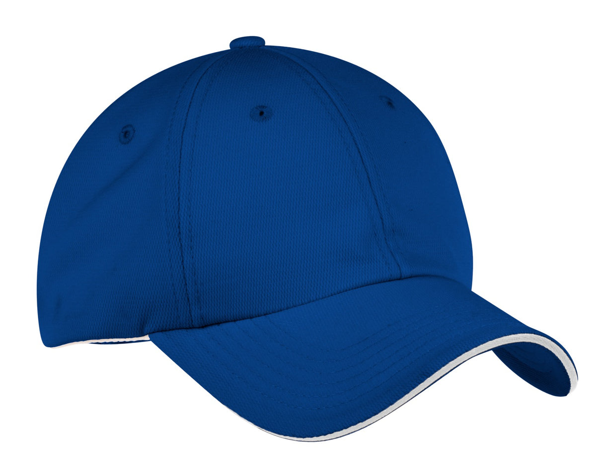 Port Authority Dry Zone Cap.  C838 in Royal/ White