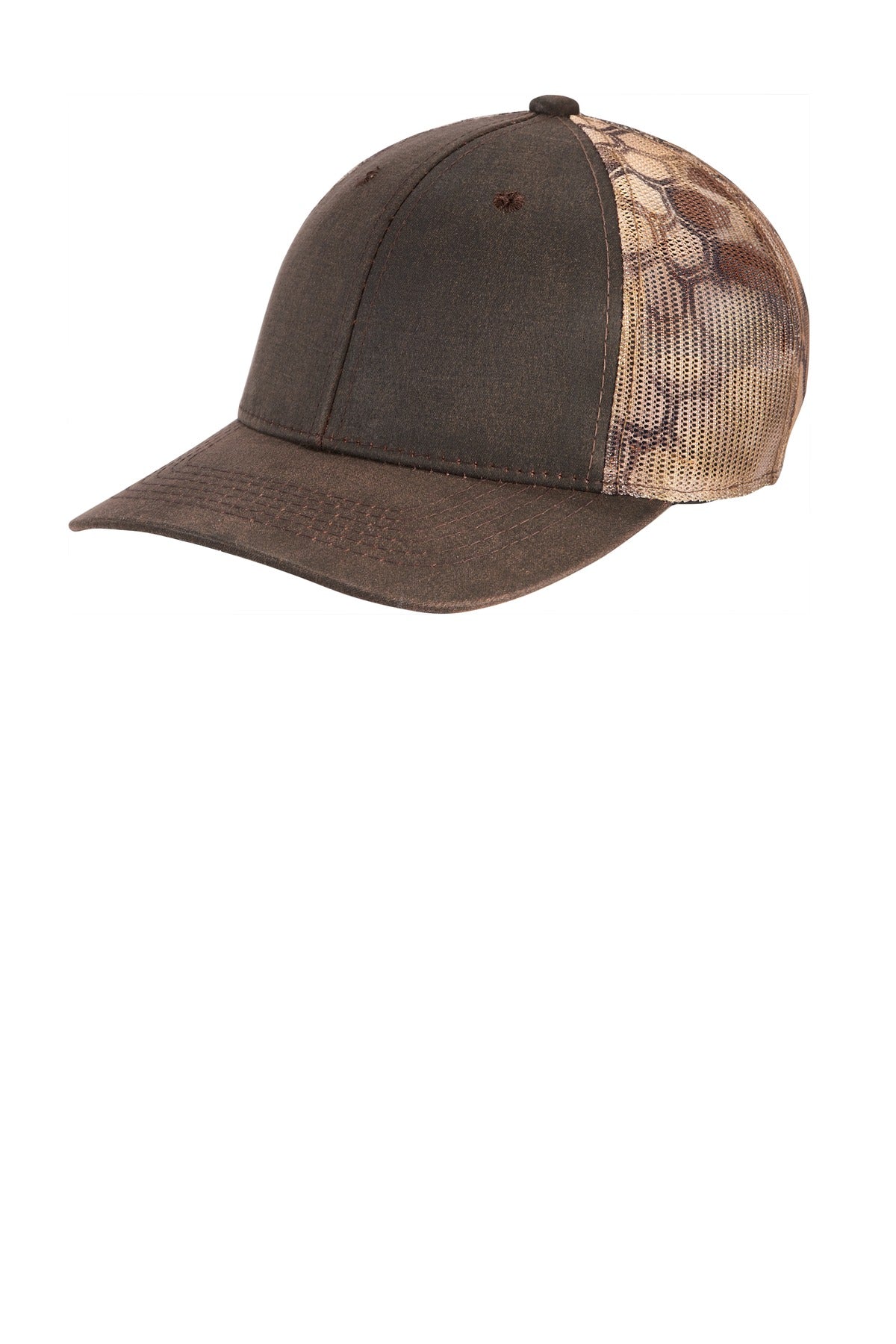 Port Authority  Pigment Print Camouflage Mesh Back Cap C891 in Kryptek Highlander/ Brown