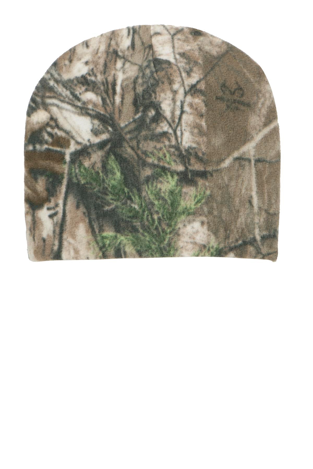 Port Authority Camouflage Fleece Beanie. C901 in Realtree Xtra