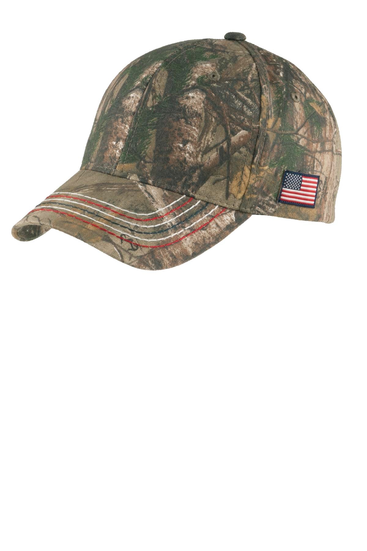 Port Authority Americana Contrast Stitch Camouflage Cap. C909 in Realtree Xtra