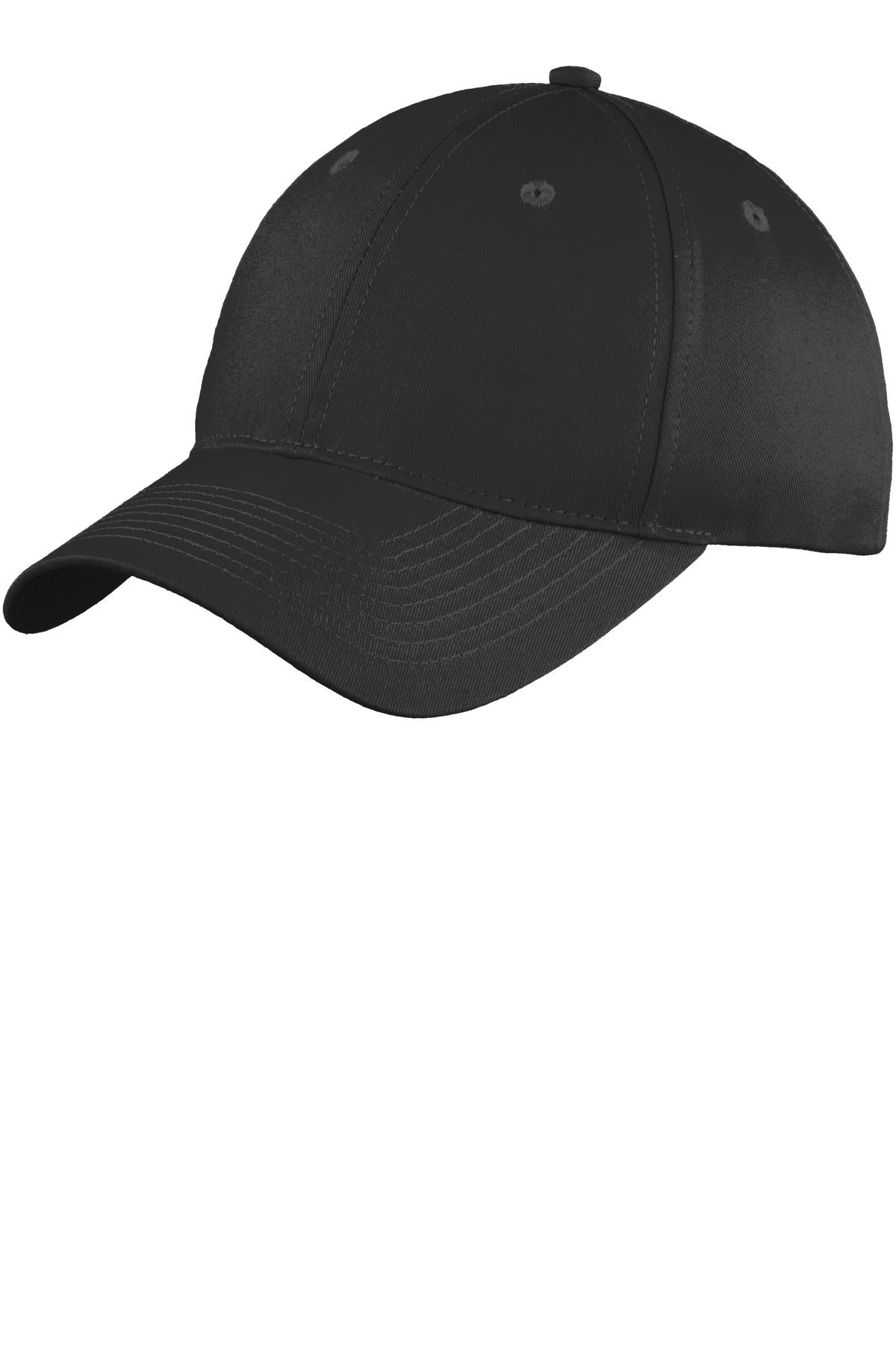 Port Authority Youth Six-Panel Unstructured Twill Cap. YC914 in Black