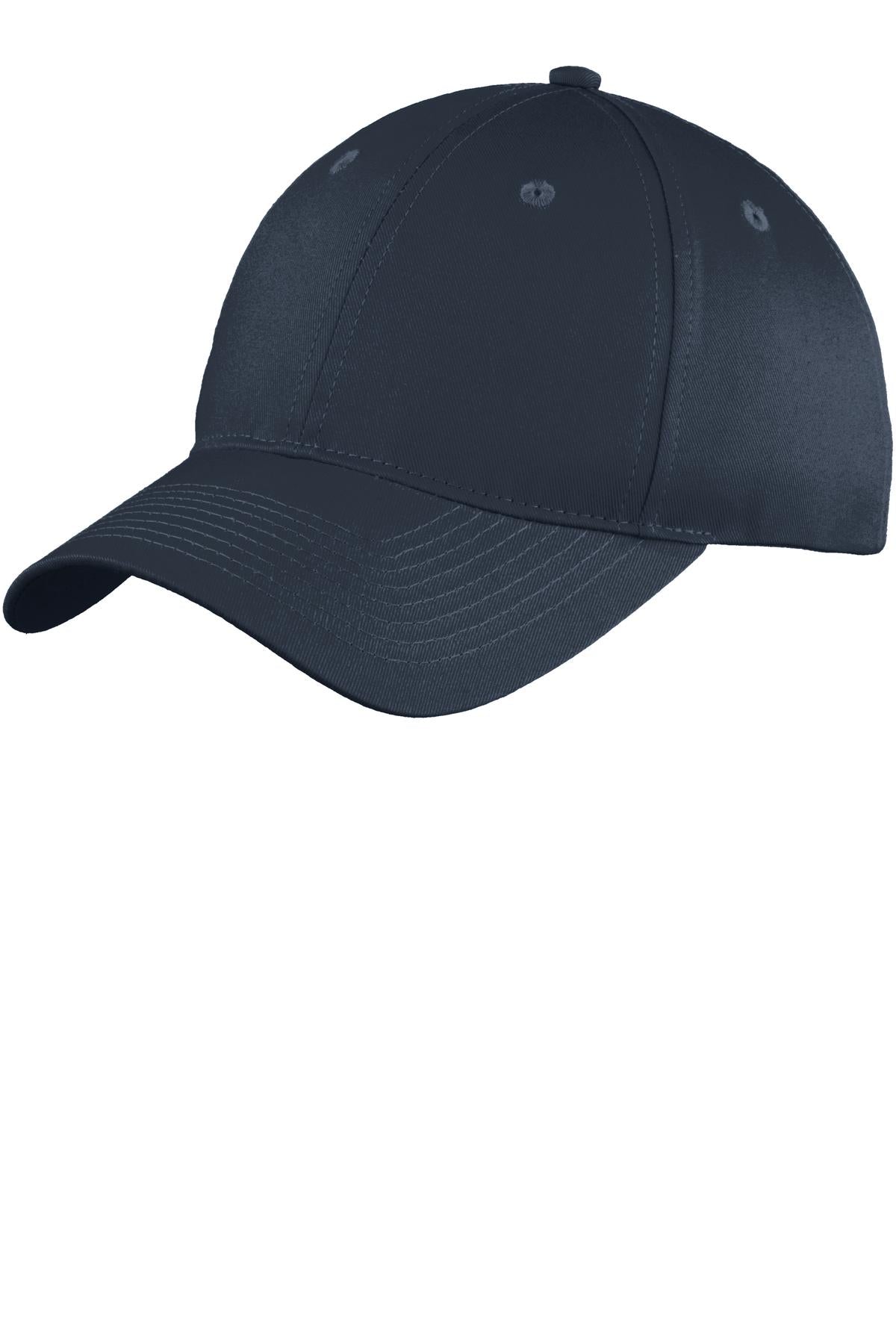 Port Authority Six-Panel Unstructured Twill Cap. C914 in Navy