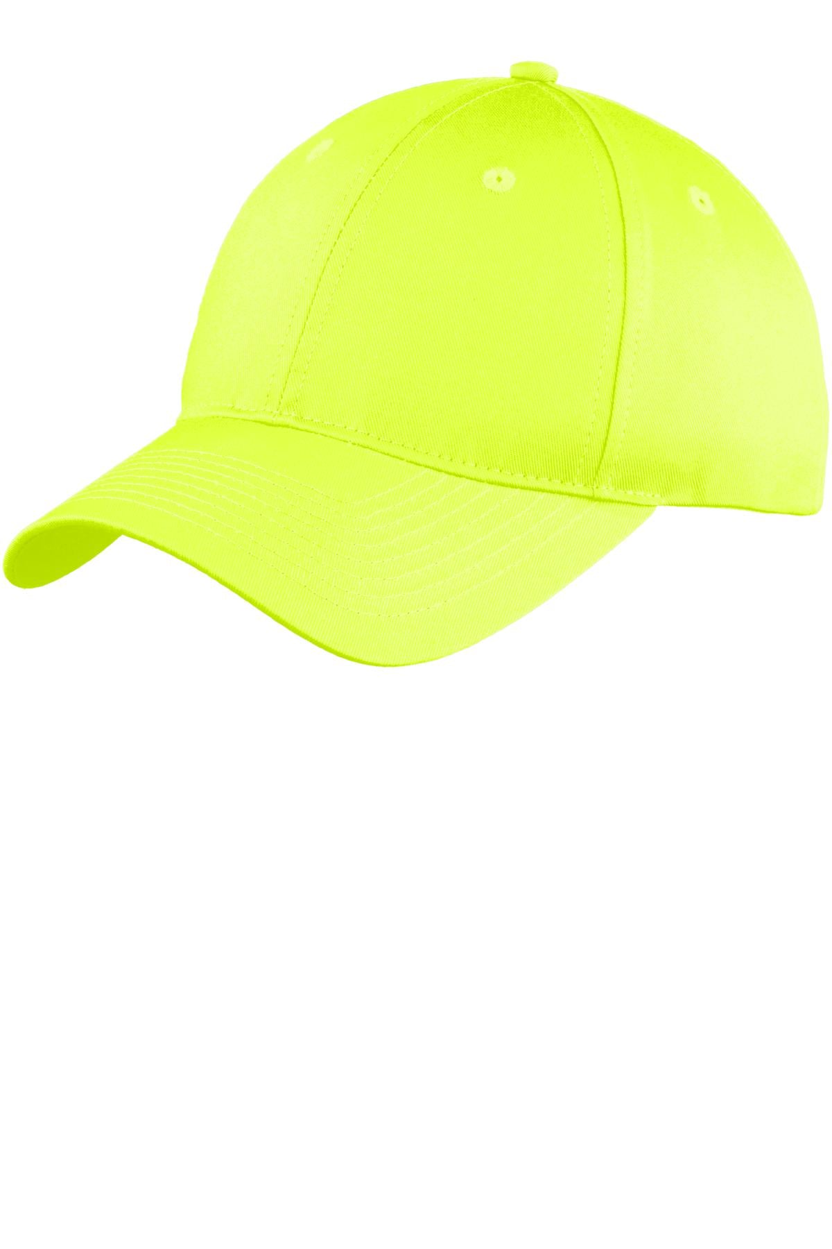 Port Authority Six-Panel Unstructured Twill Cap. C914 in Neon Yellow