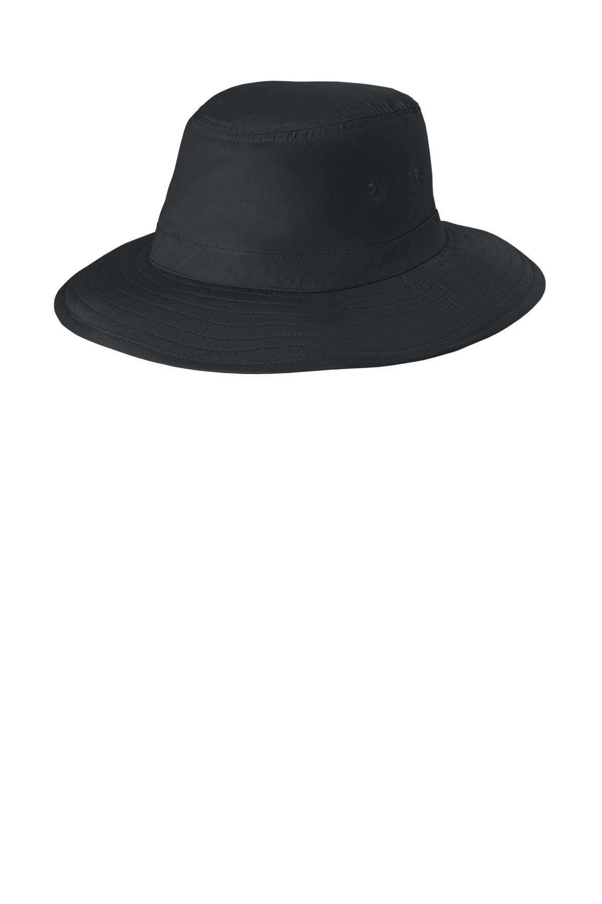 Port Authority Lifestyle Brim Hat. C921 in Black