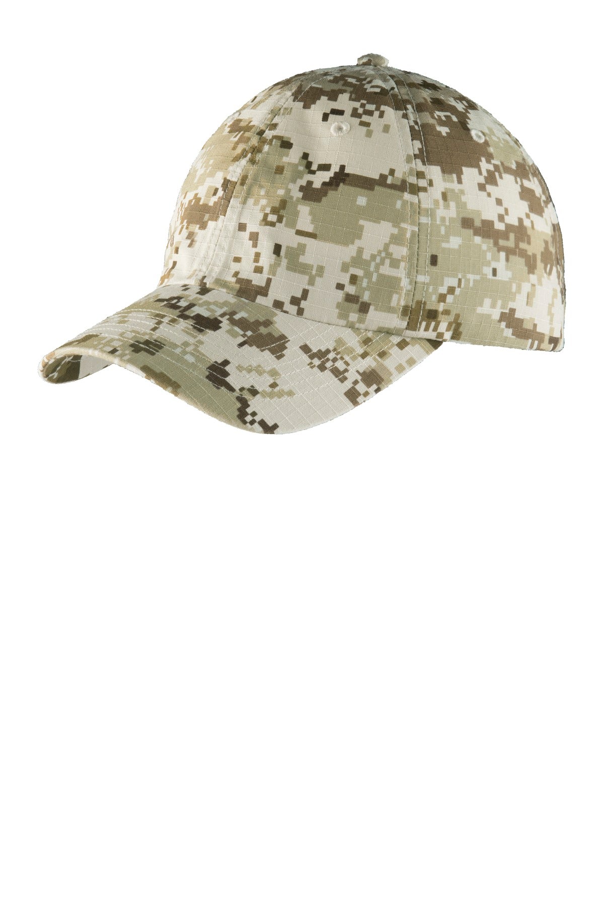 Port Authority Digital Ripstop Camouflage Cap. C925 in Sand Camo
