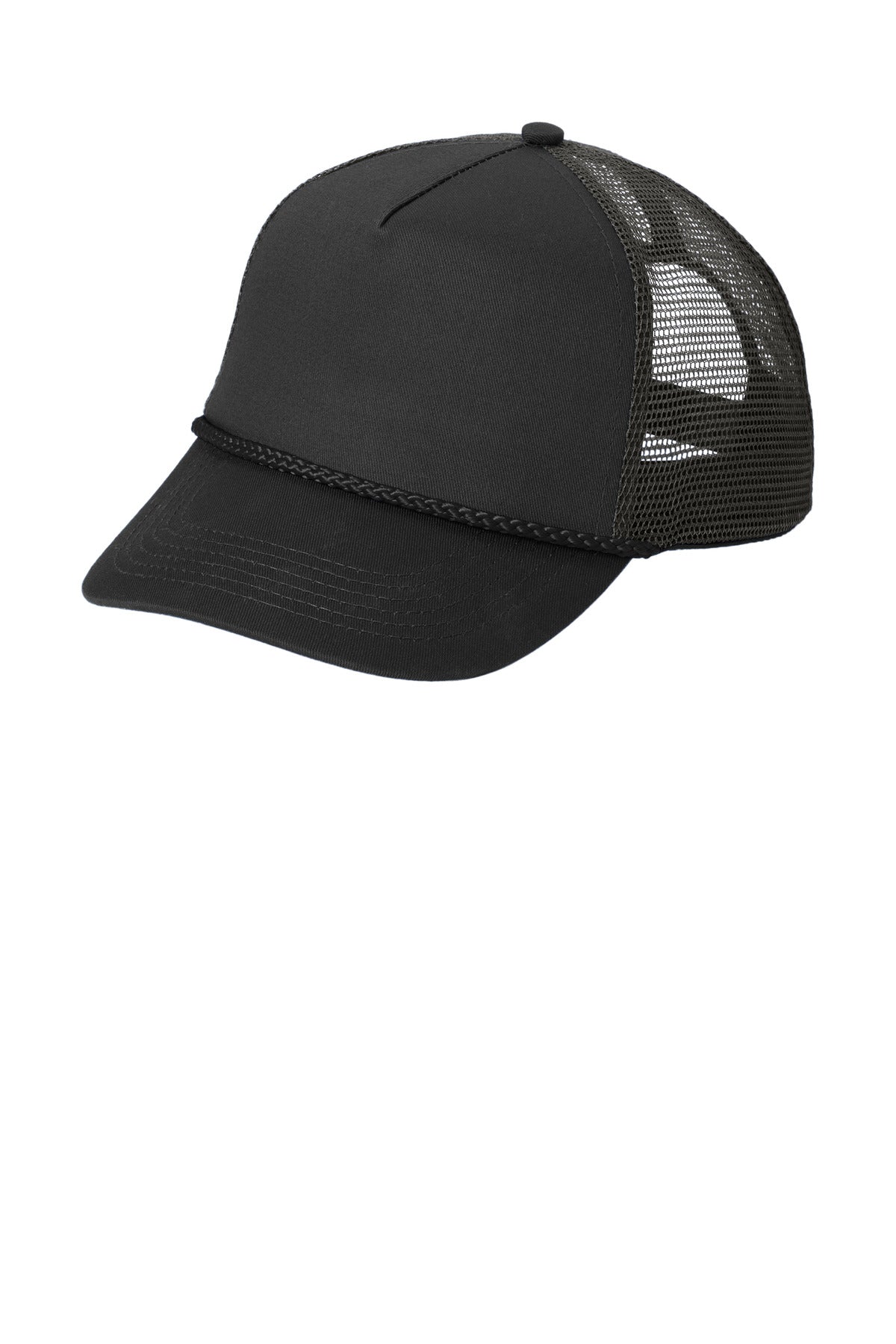 Port Authority 5-Panel Snapback Cap. C932 in Black