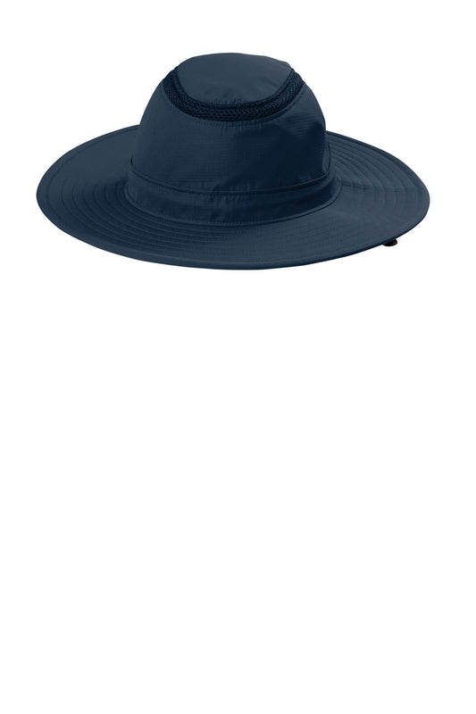 Port Authority Outdoor Ventilated Wide Brim Hat C947 in Dress Blue Navy