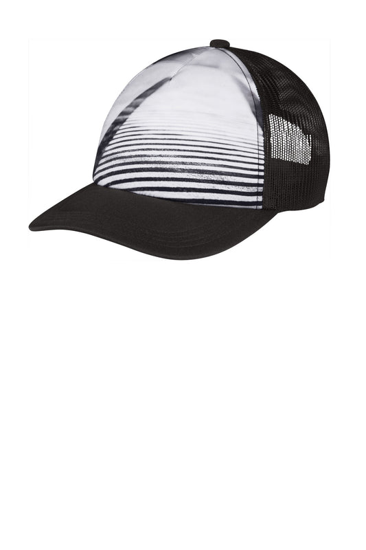 Port Authority  Photo Real Snapback Trucker Cap C950 in City Street