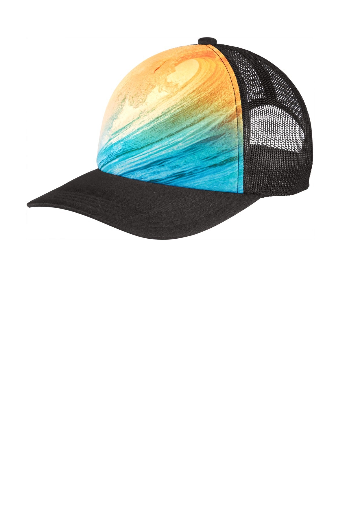Port Authority  Photo Real Snapback Trucker Cap C950 in Wave