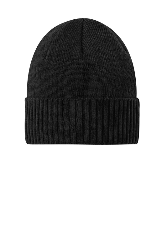 Port Authority Rib Knit Cuff Beanie C951 in Deep Black