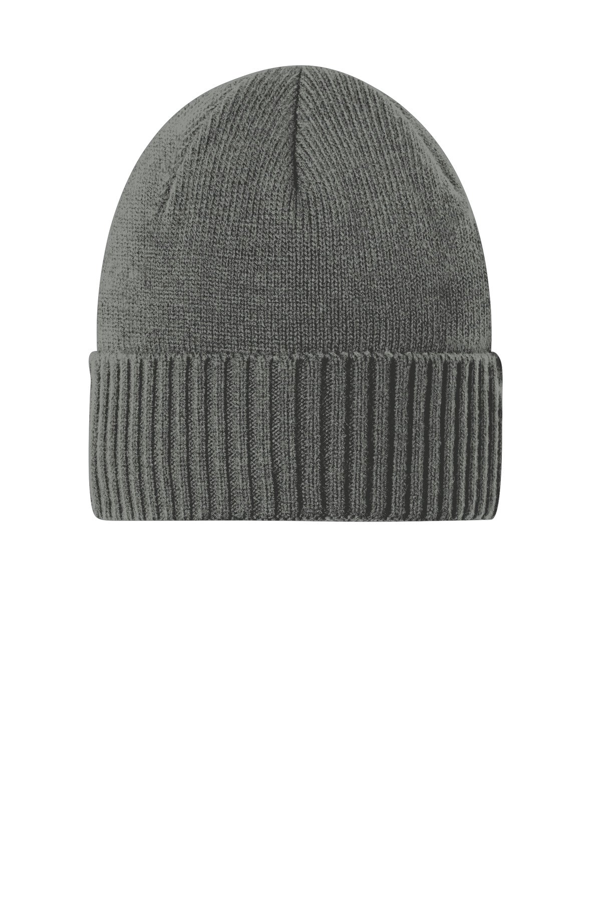 Port Authority Rib Knit Cuff Beanie C951 in Deep Smoke
