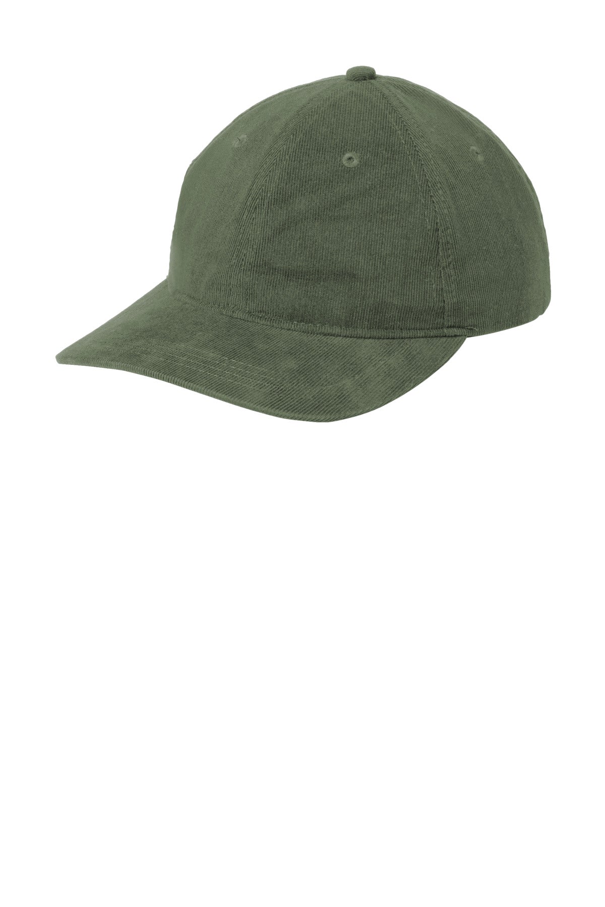 Port Authority Light Corduroy Dad Cap C973 in Olive Green