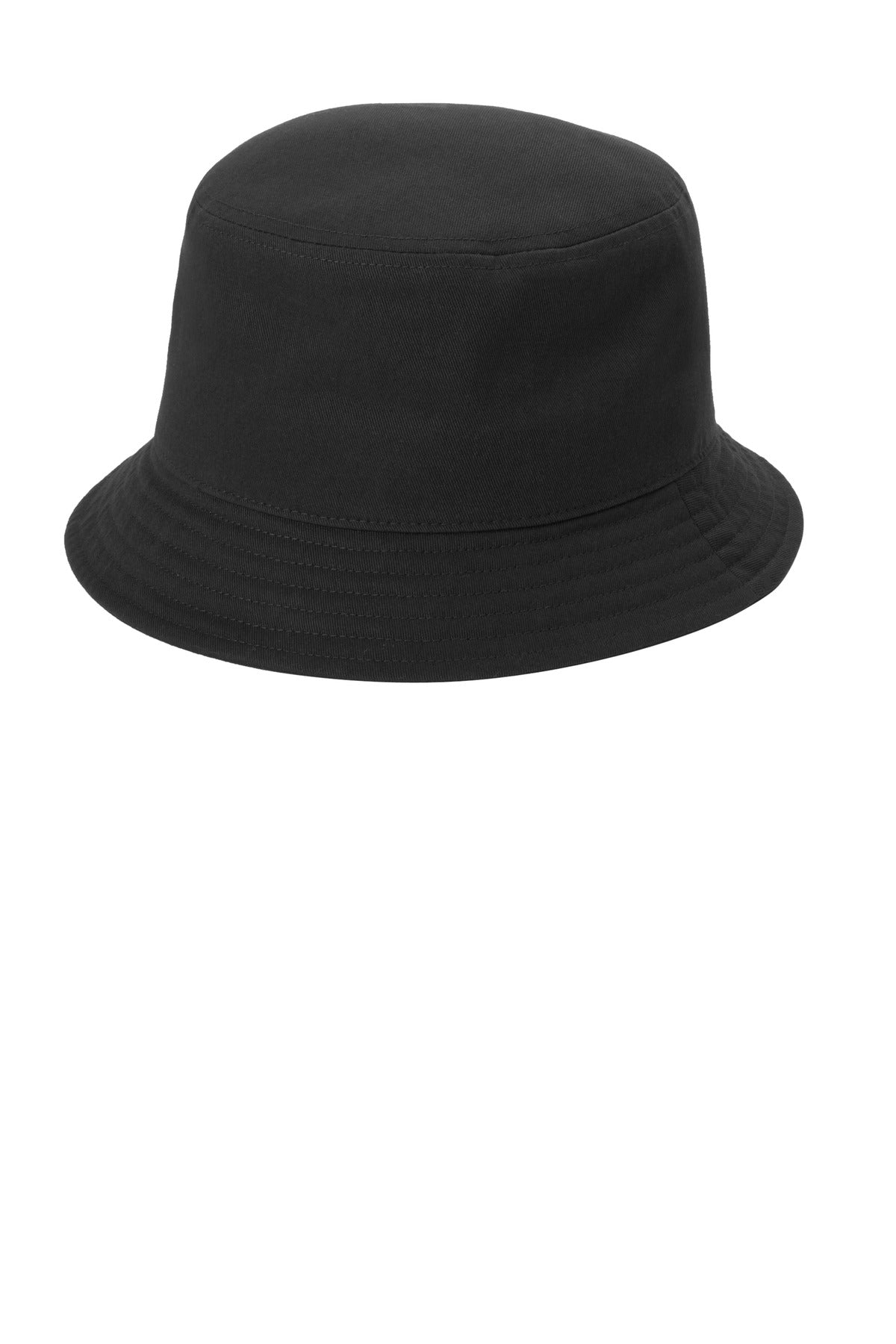 Port Authority Twill Short Brim Bucket Hat C976 in Black