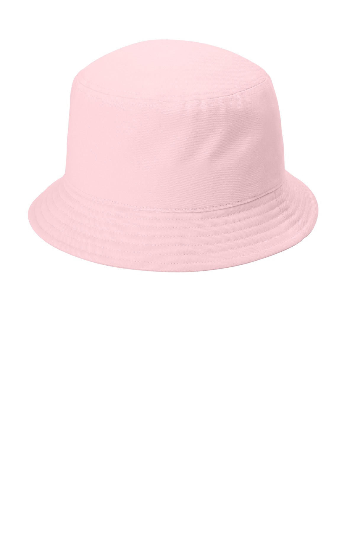Port Authority Twill Short Brim Bucket Hat C976 in Cloud Pink