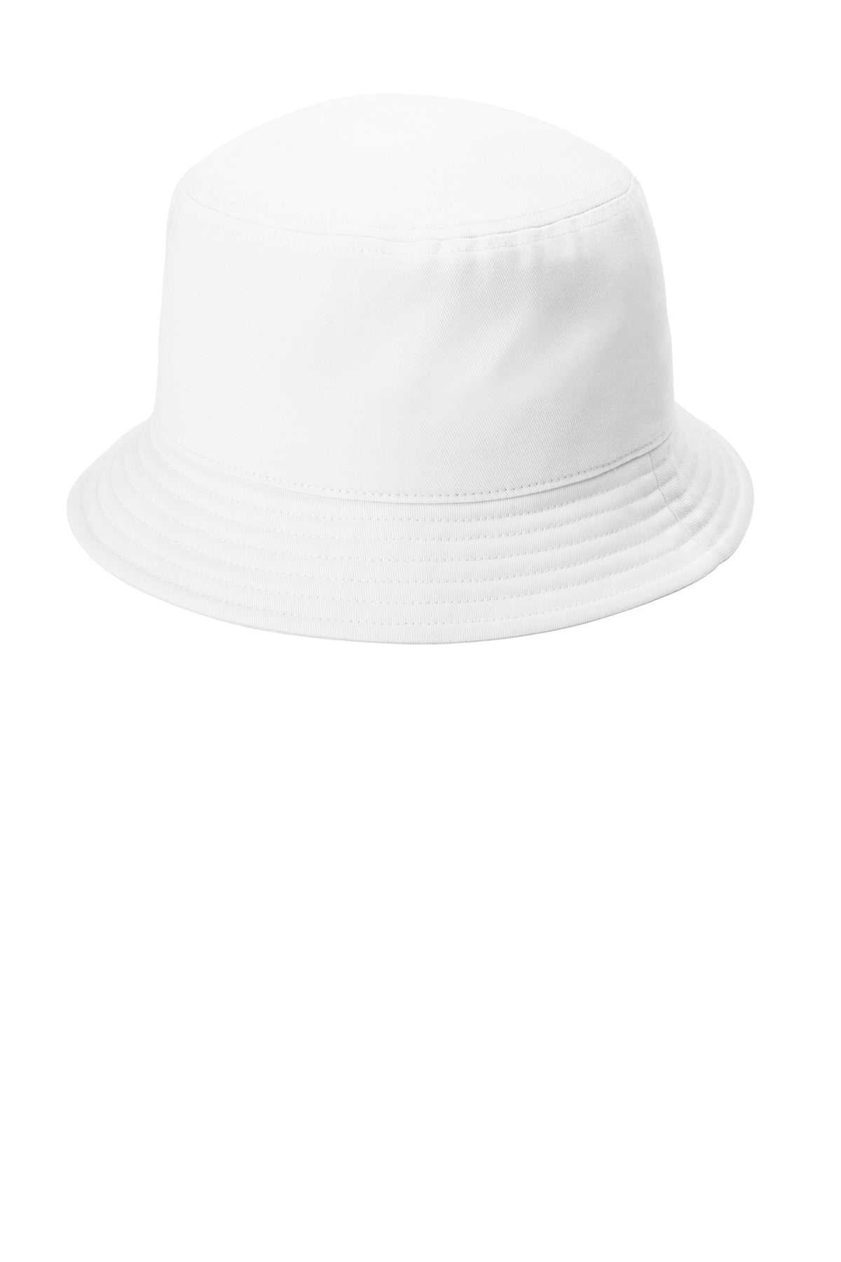 Port Authority Twill Short Brim Bucket Hat C976 in White