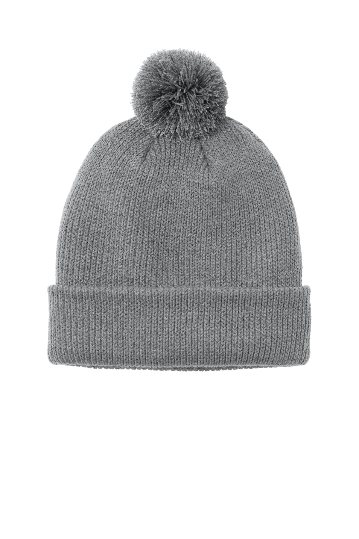 Port Authority Cozy Pom Beanie C978 in Gusty Grey