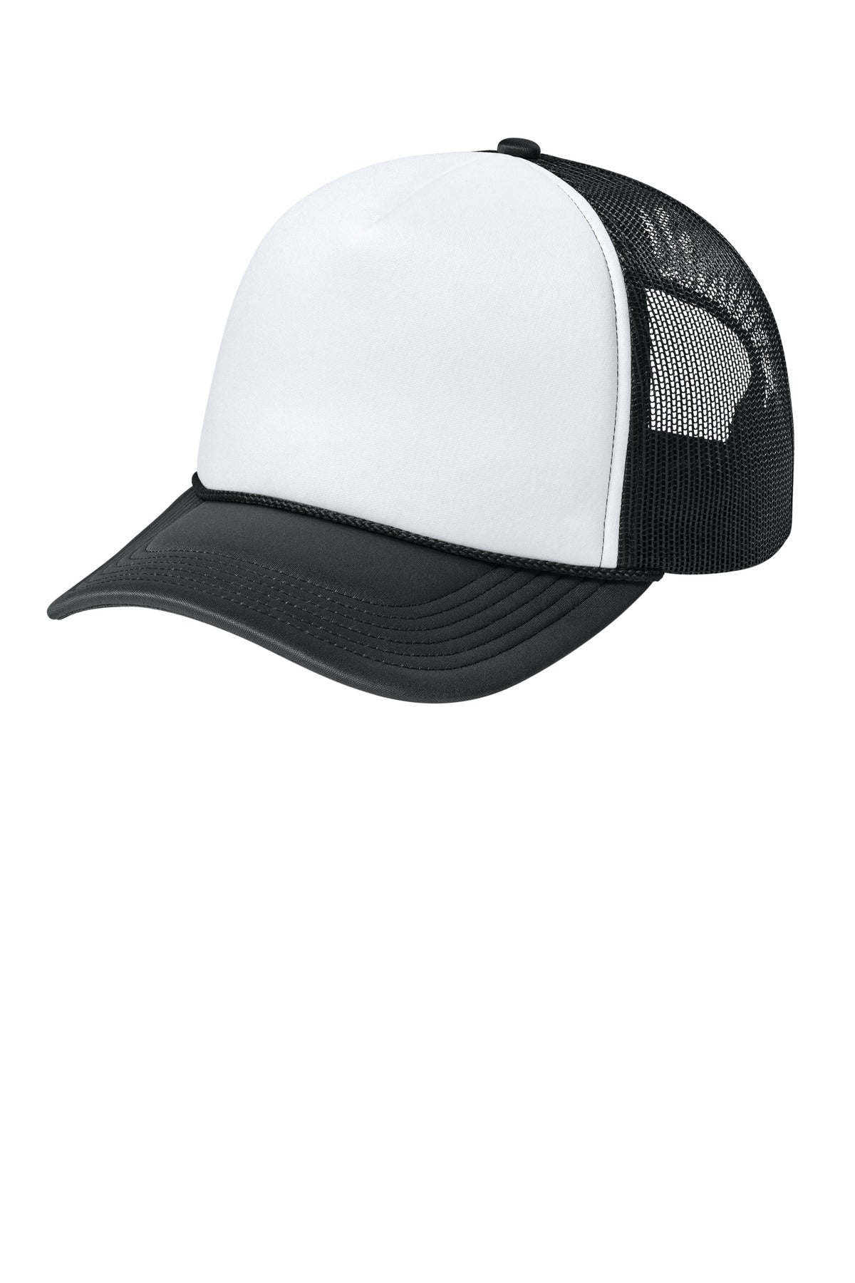 Port Authority Foam Truck'N Cap C993 in White/ Deep Black/ Deep Black