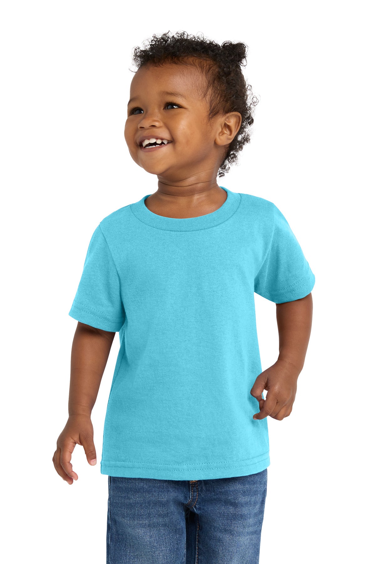 Port & Co Infant Core Cotton Tee. CAR54I in Aquatic Blue