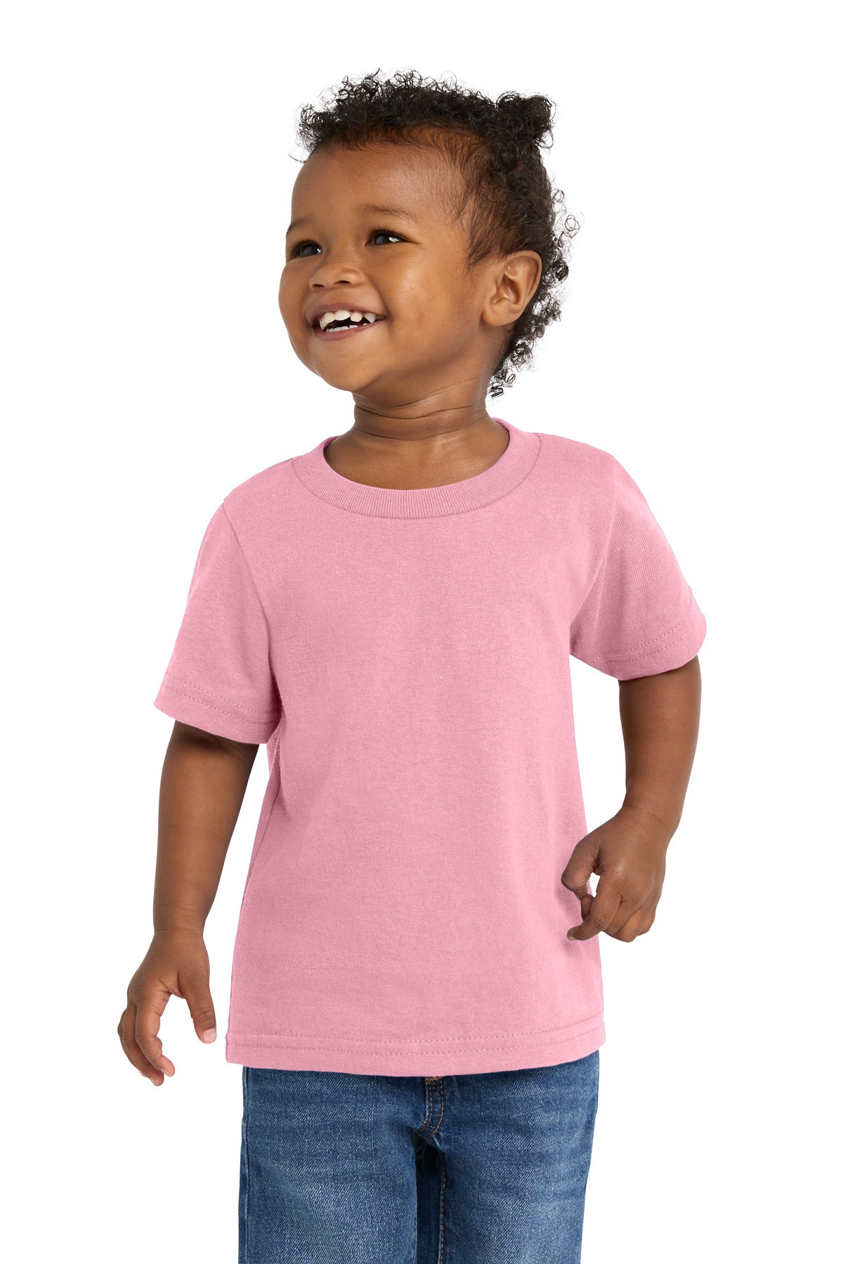 Port & Co Infant Core Cotton Tee. CAR54I in Candy Pink