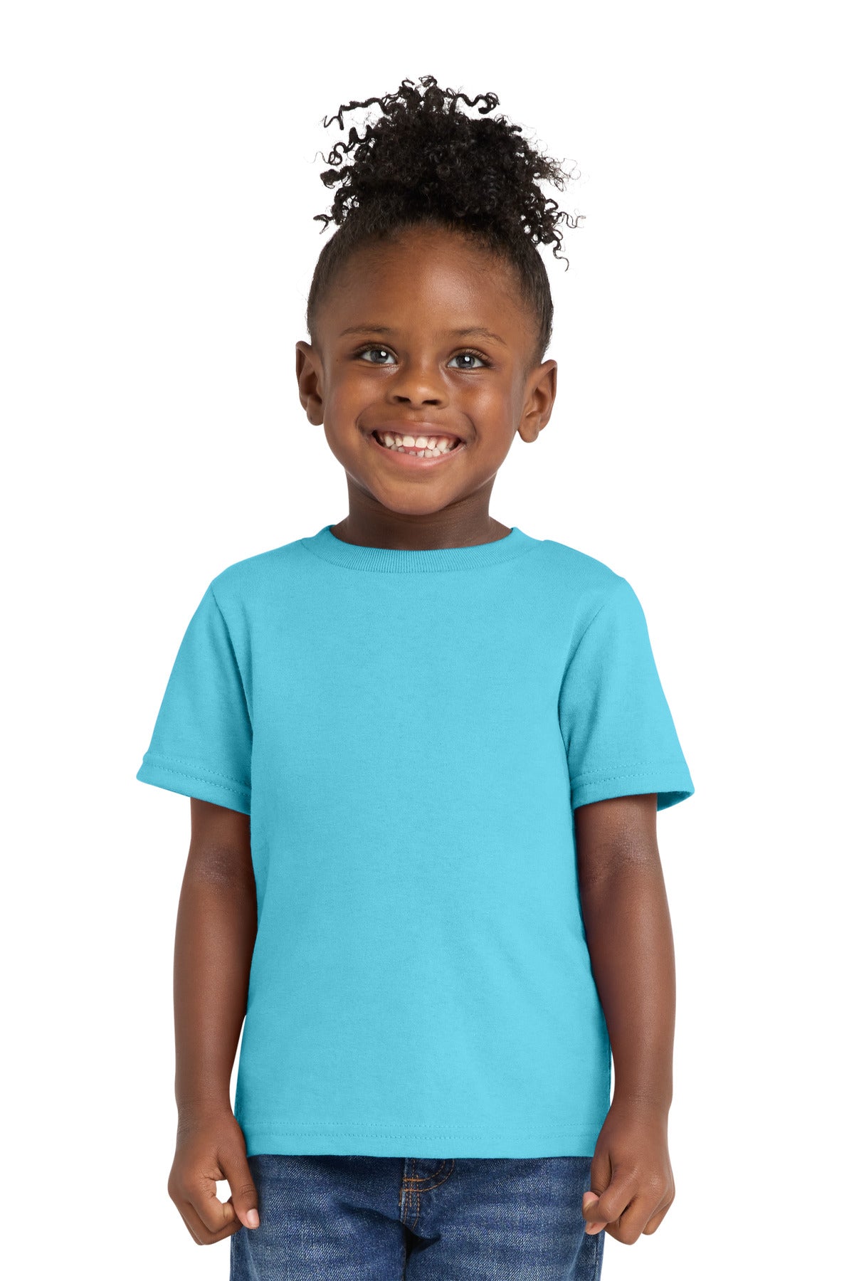 Port & Co Toddler Core Cotton Tee. CAR54T in Aquatic Blue