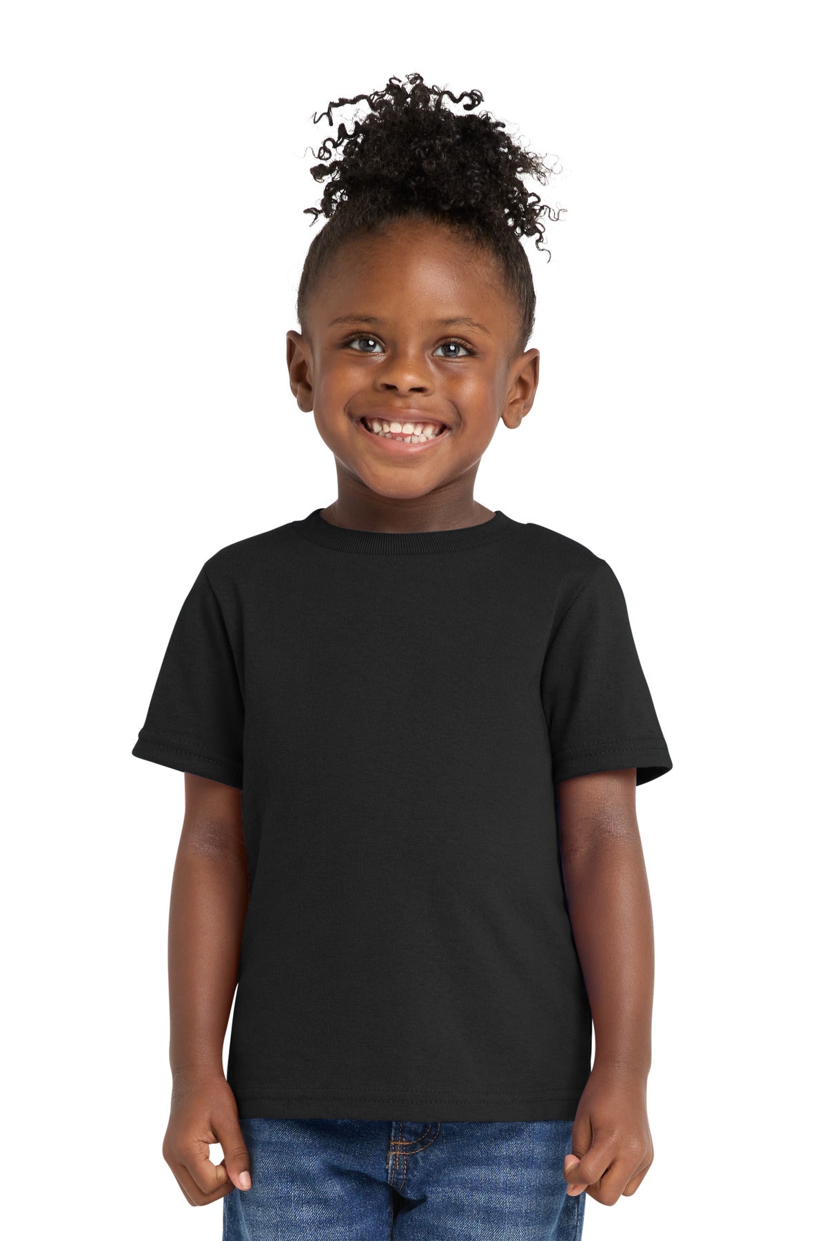 Port & Co Toddler Core Cotton Tee. CAR54T in Jet Black