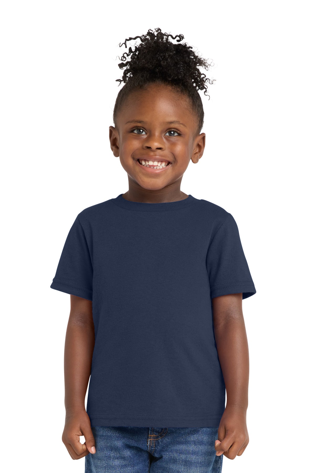 Port & Co Toddler Core Cotton Tee. CAR54T in Navy