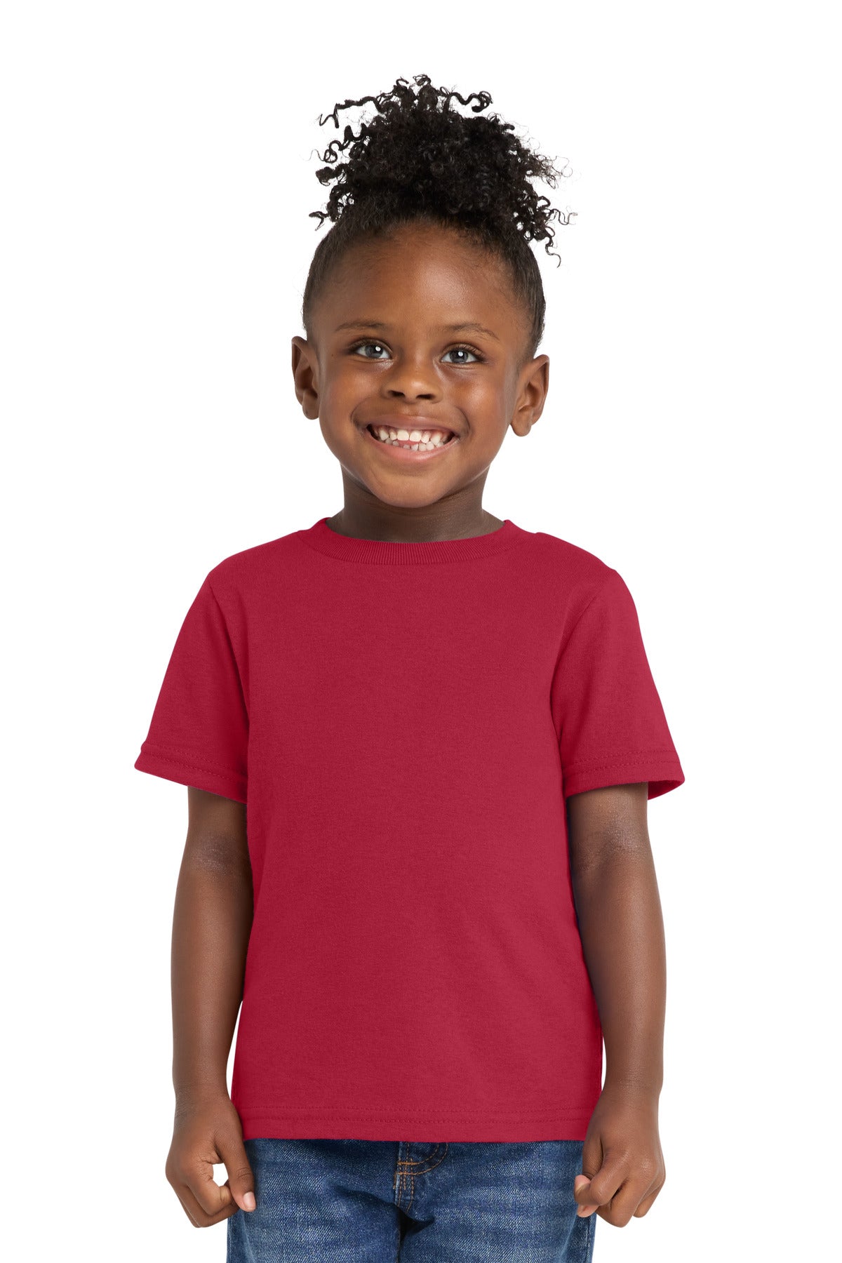 Port & Co Toddler Core Cotton Tee. CAR54T in Red