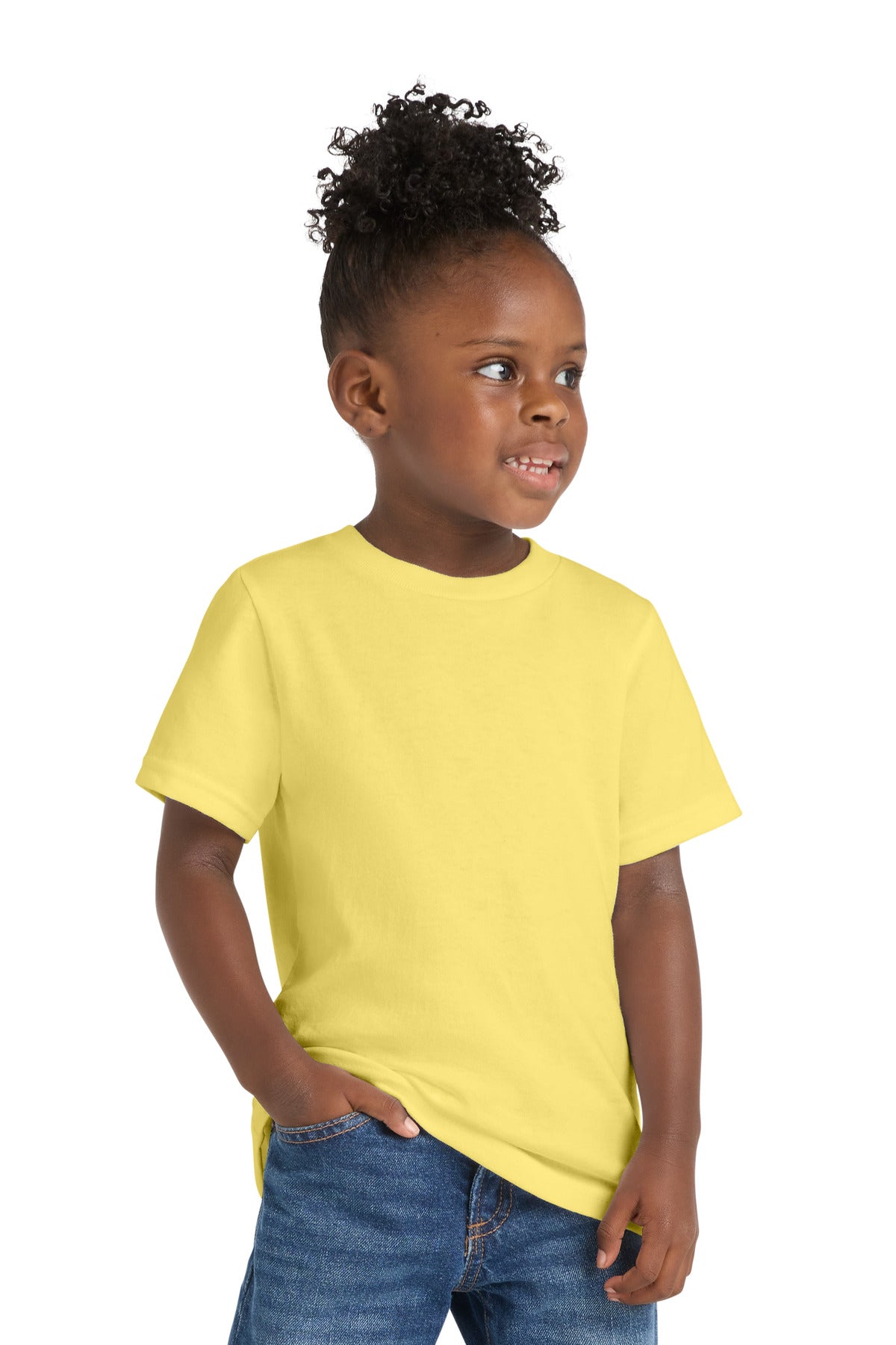 Port & Co Toddler Core Cotton Tee. CAR54T in Yellow