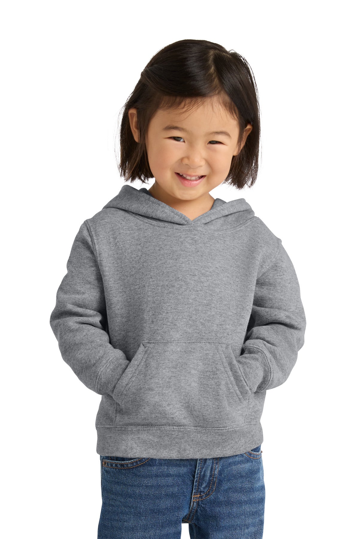 Port & Co Toddler Core Fleece Pullover Hooded Sweatshirt. CAR78TH in Athletic Heather