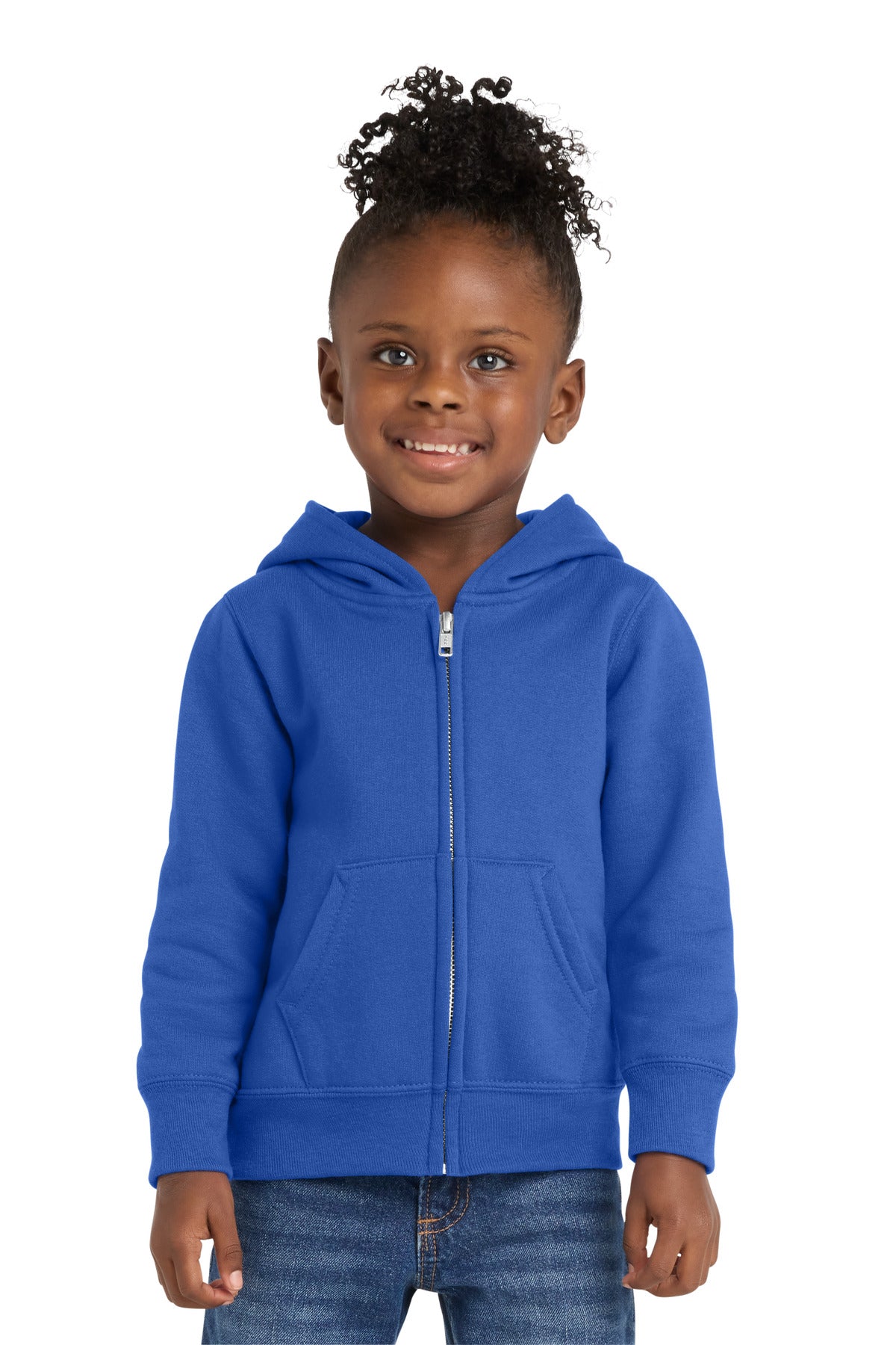 Port & Co Toddler Core Fleece Full-Zip Hooded Sweatshirt. CAR78TZH in Royal