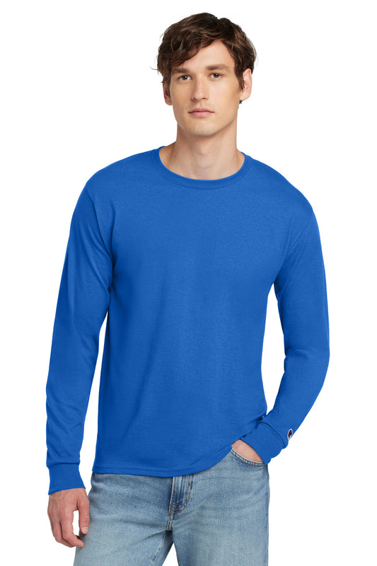 Champion Jersey Long Sleeve Tee CC8C in Athletic Royal