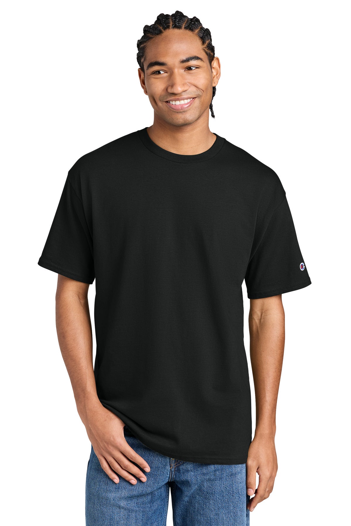 Champion Jersey Short Sleeve Tee CH1000 in Black