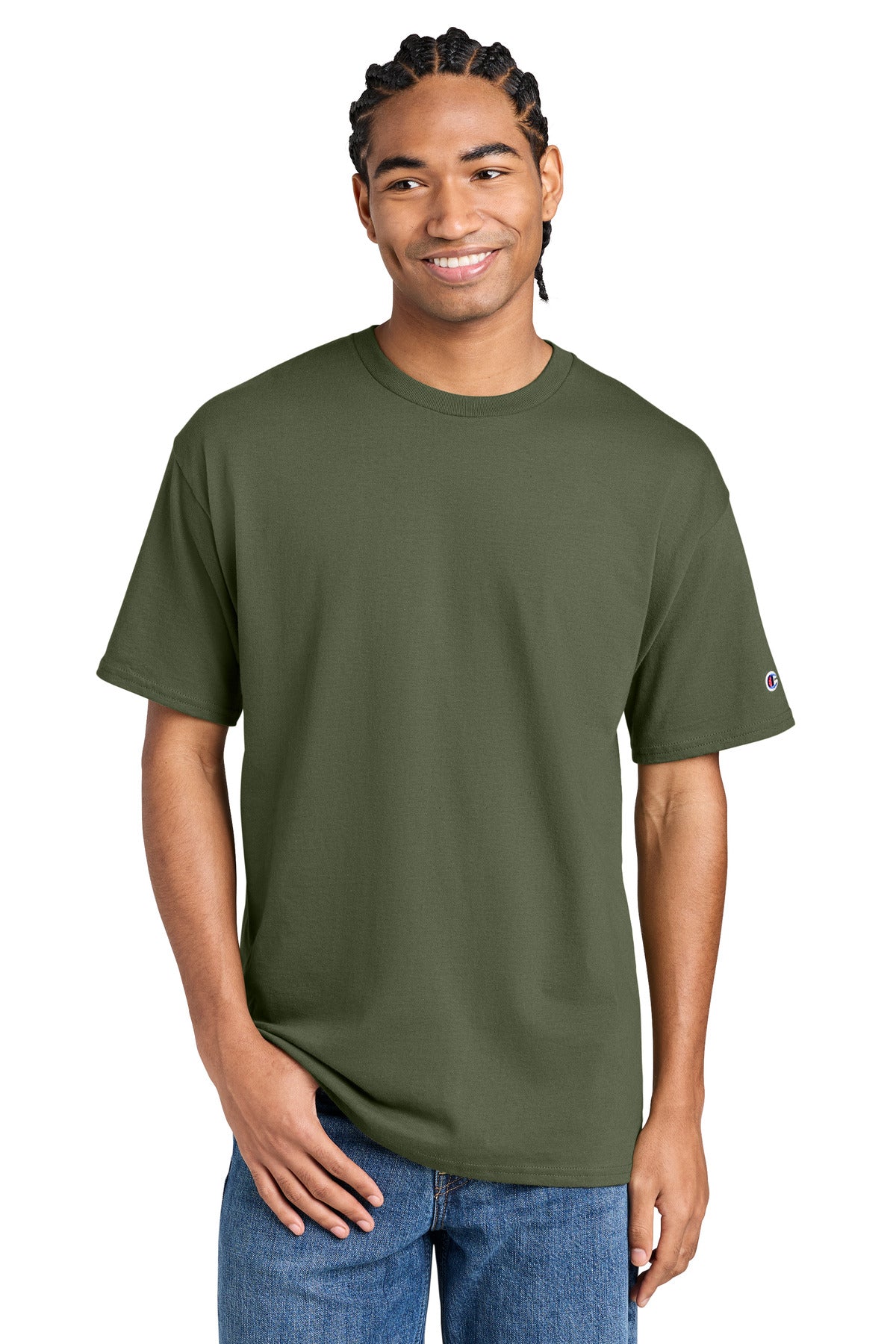 Champion Jersey Short Sleeve Tee CH1000 in Fresh Olive