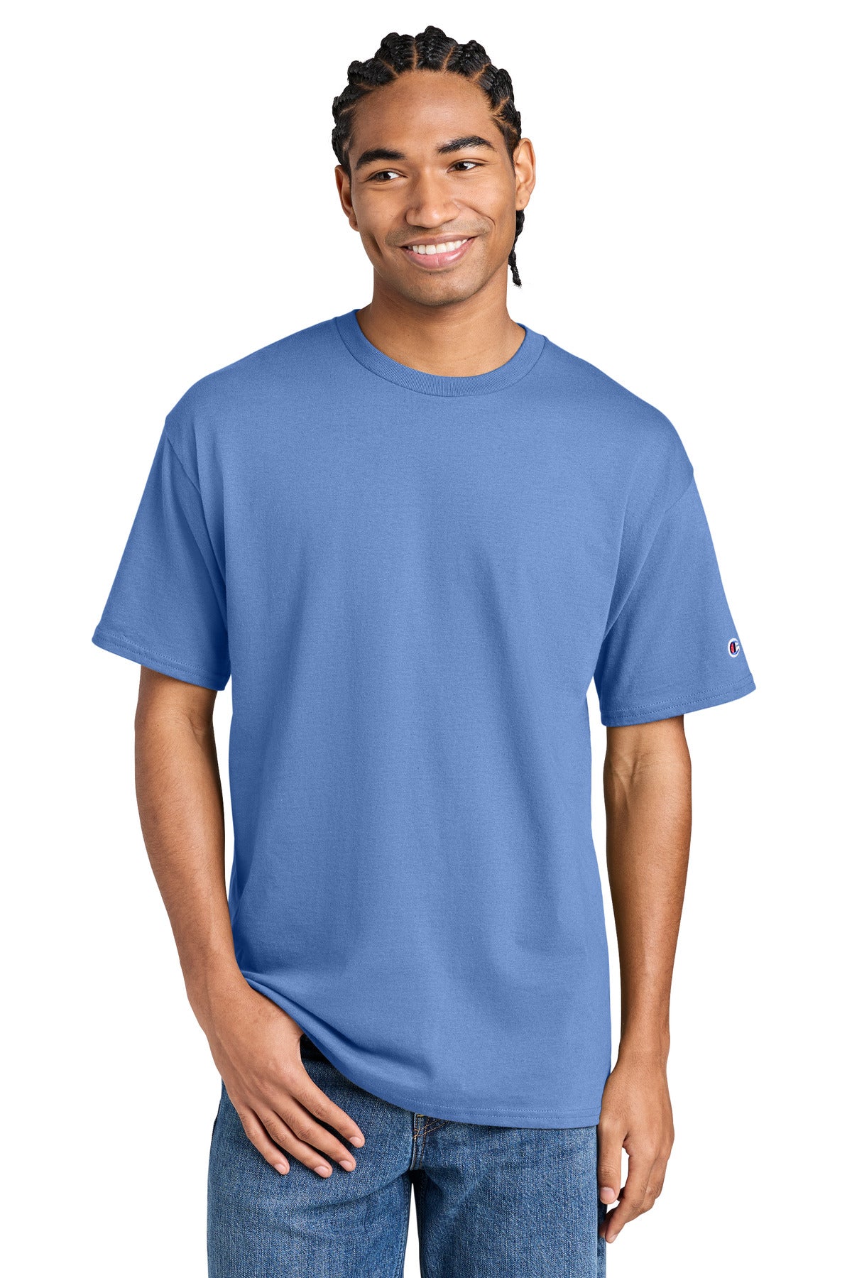 Champion Jersey Short Sleeve Tee CH1000 in Light Blue